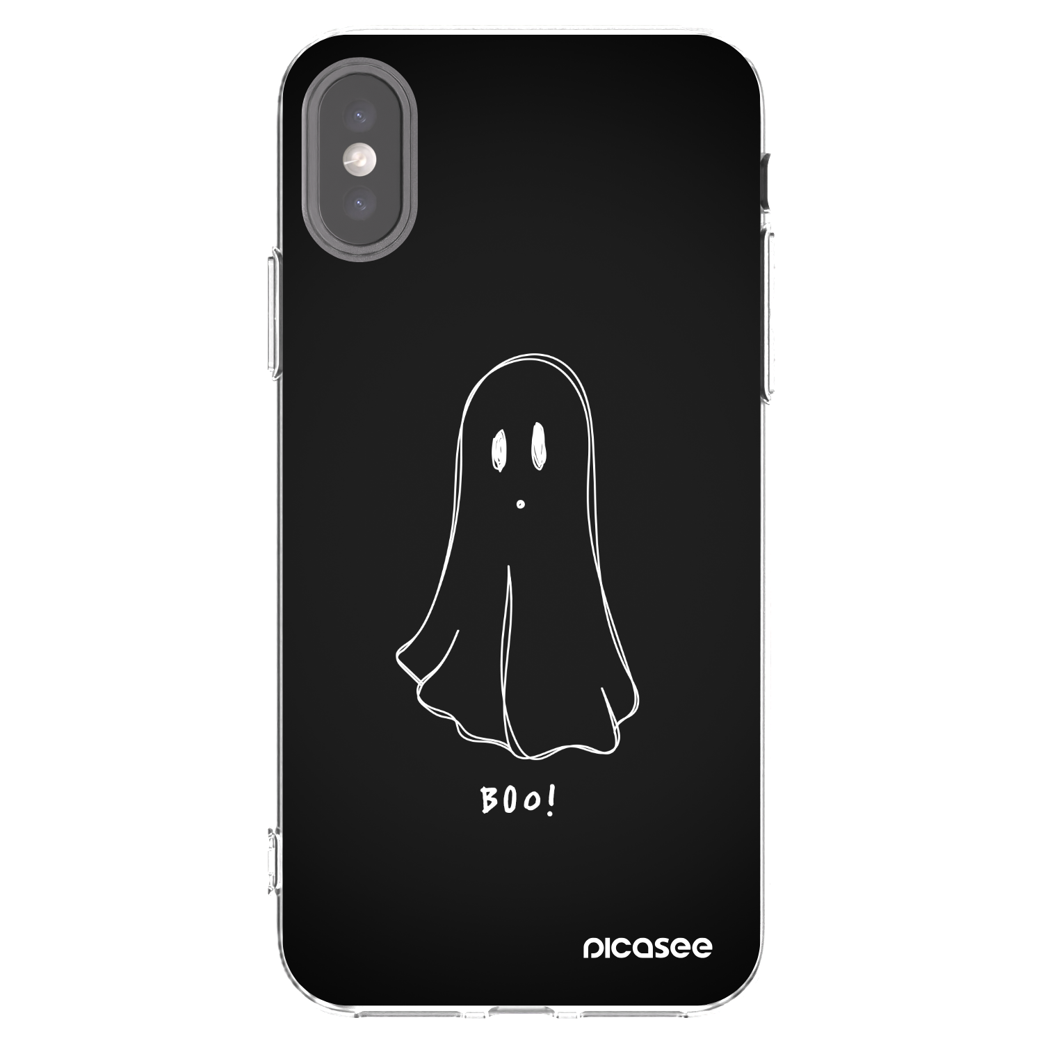 Picasee átlátszó szilikon tok az alábbi mobiltelefonokra Apple iPhone X/XS - Ghost 2