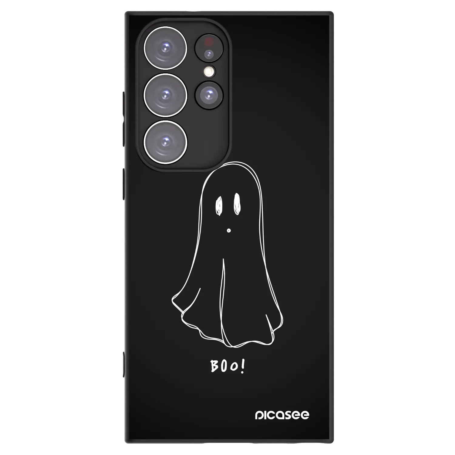 Picasee fekete szilikon tok az alábbi mobiltelefonokra Samsung Galaxy S23 Ultra 5G - Ghost 2