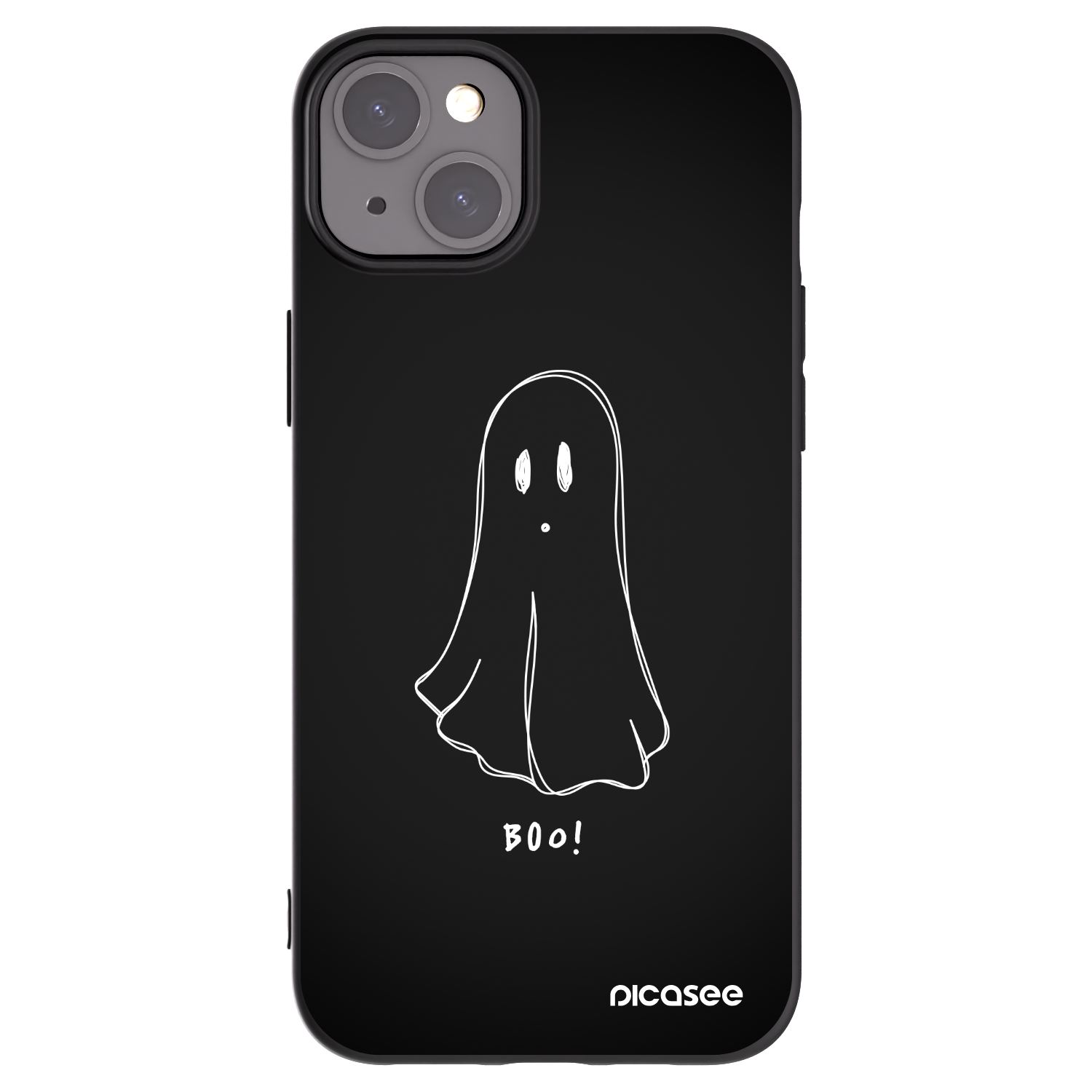 Picasee fekete szilikon tok az alábbi mobiltelefonokra Apple iPhone 15 Plus - Ghost 2