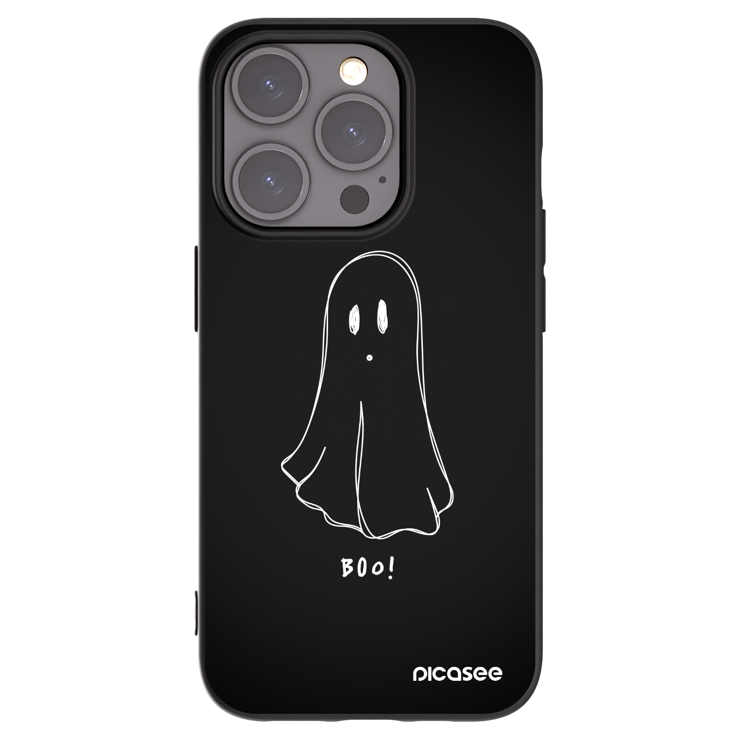 Picasee fekete szilikon tok az alábbi mobiltelefonokra Apple iPhone 15 Pro - Ghost 2