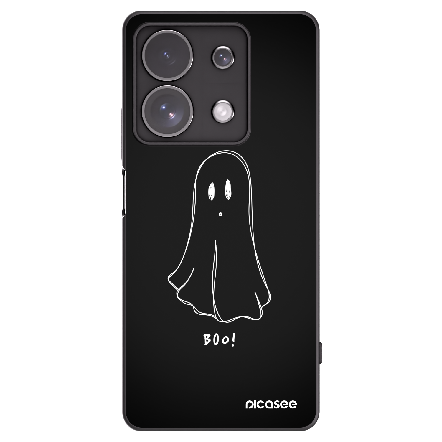 Picasee fekete szilikon tok az alábbi mobiltelefonokra Xiaomi Redmi Note 13 Pro 4G - Ghost 2
