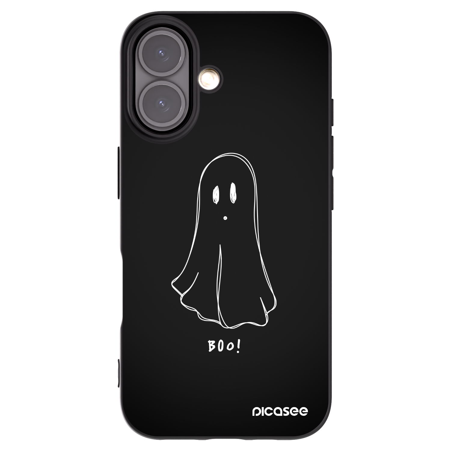 Picasee fekete szilikon tok az alábbi mobiltelefonokra Apple iPhone 16 - Ghost 2