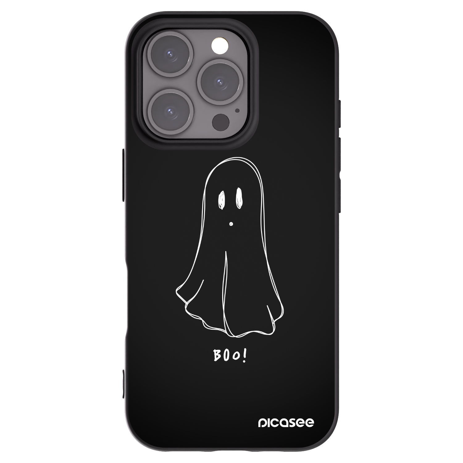Picasee fekete szilikon tok az alábbi mobiltelefonokra Apple iPhone 16 Pro - Ghost 2