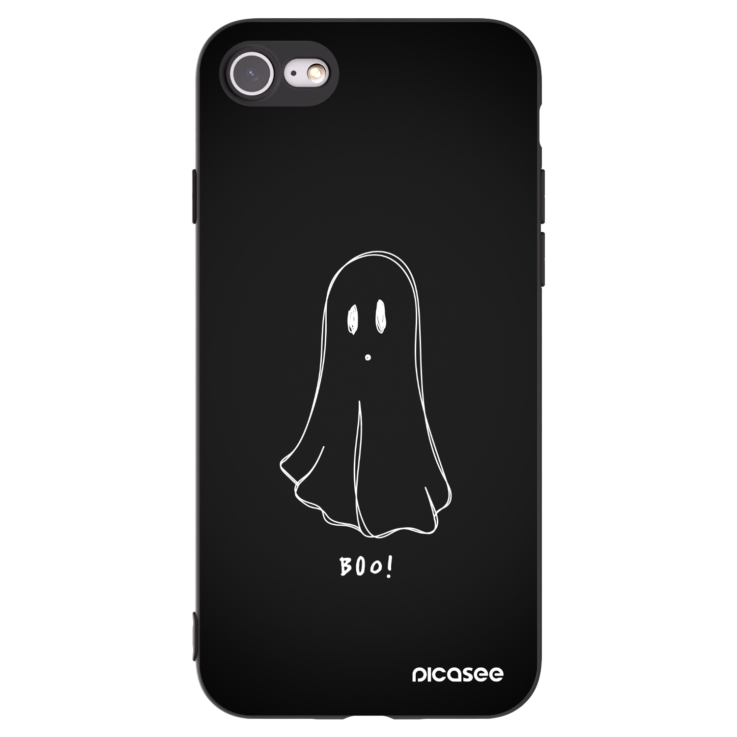 Picasee fekete szilikon tok az alábbi mobiltelefonokra Apple iPhone 8 - Ghost 2