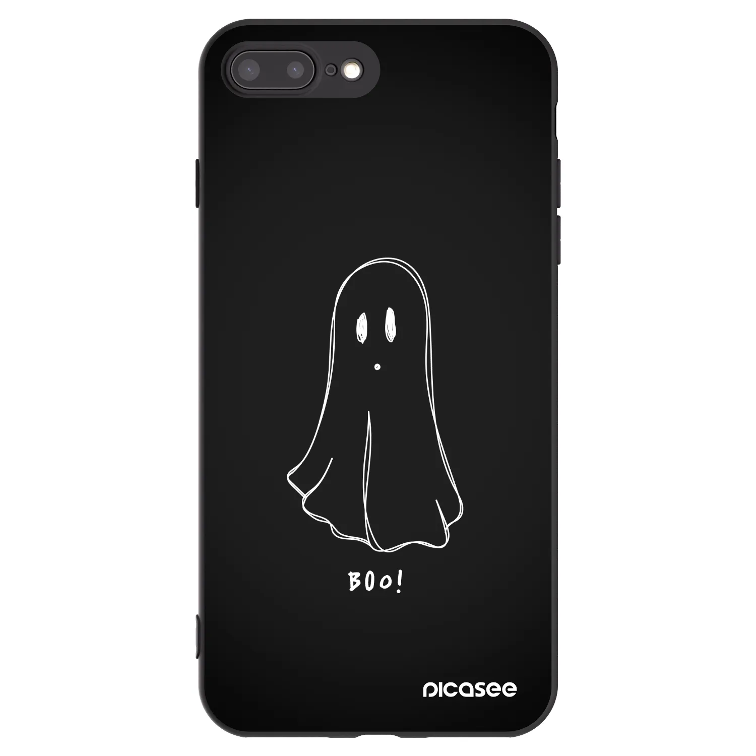 Picasee fekete szilikon tok az alábbi mobiltelefonokra Apple iPhone 8 Plus - Ghost 2