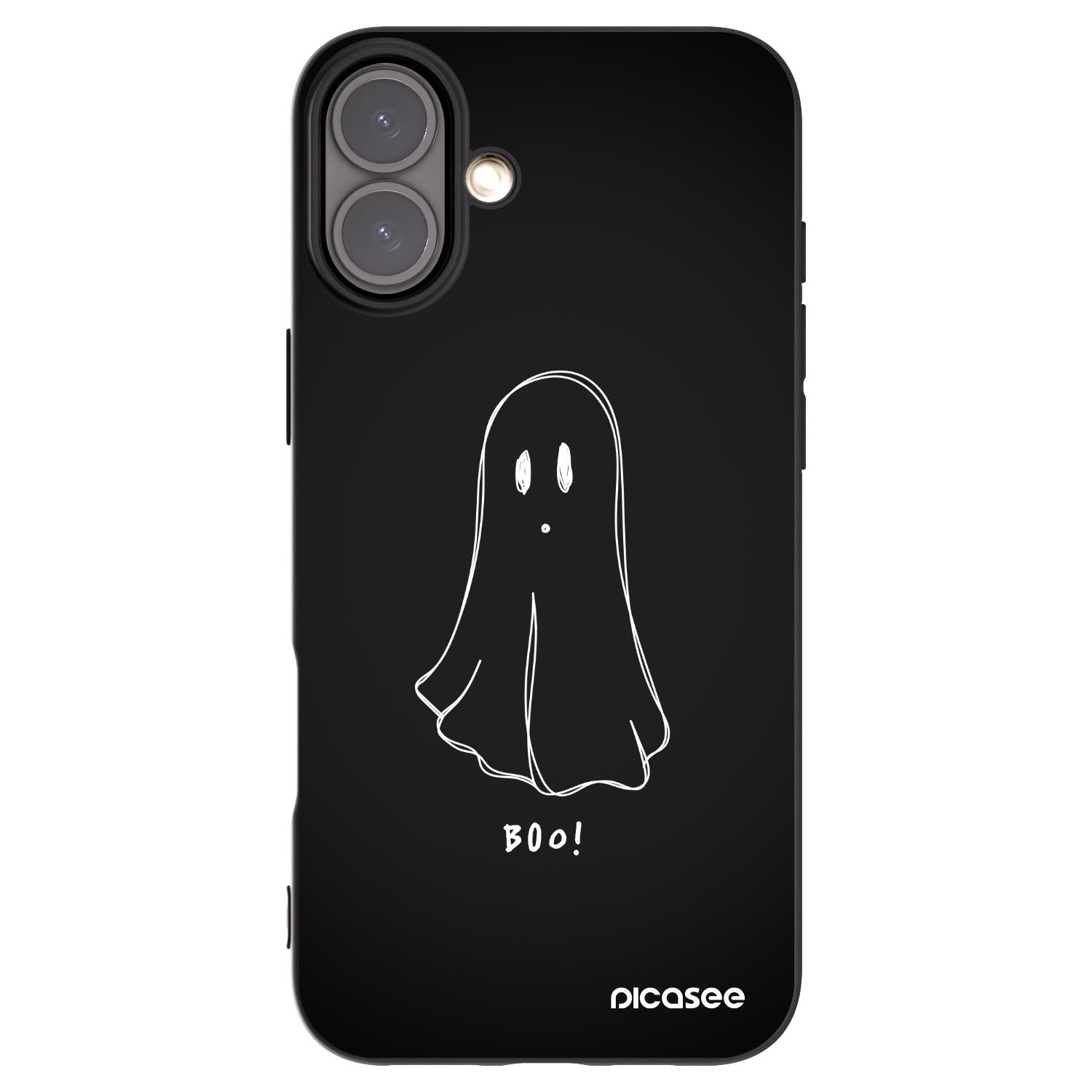 Picasee fekete szilikon tok az alábbi mobiltelefonokra Apple iPhone 16 Plus - Ghost 2