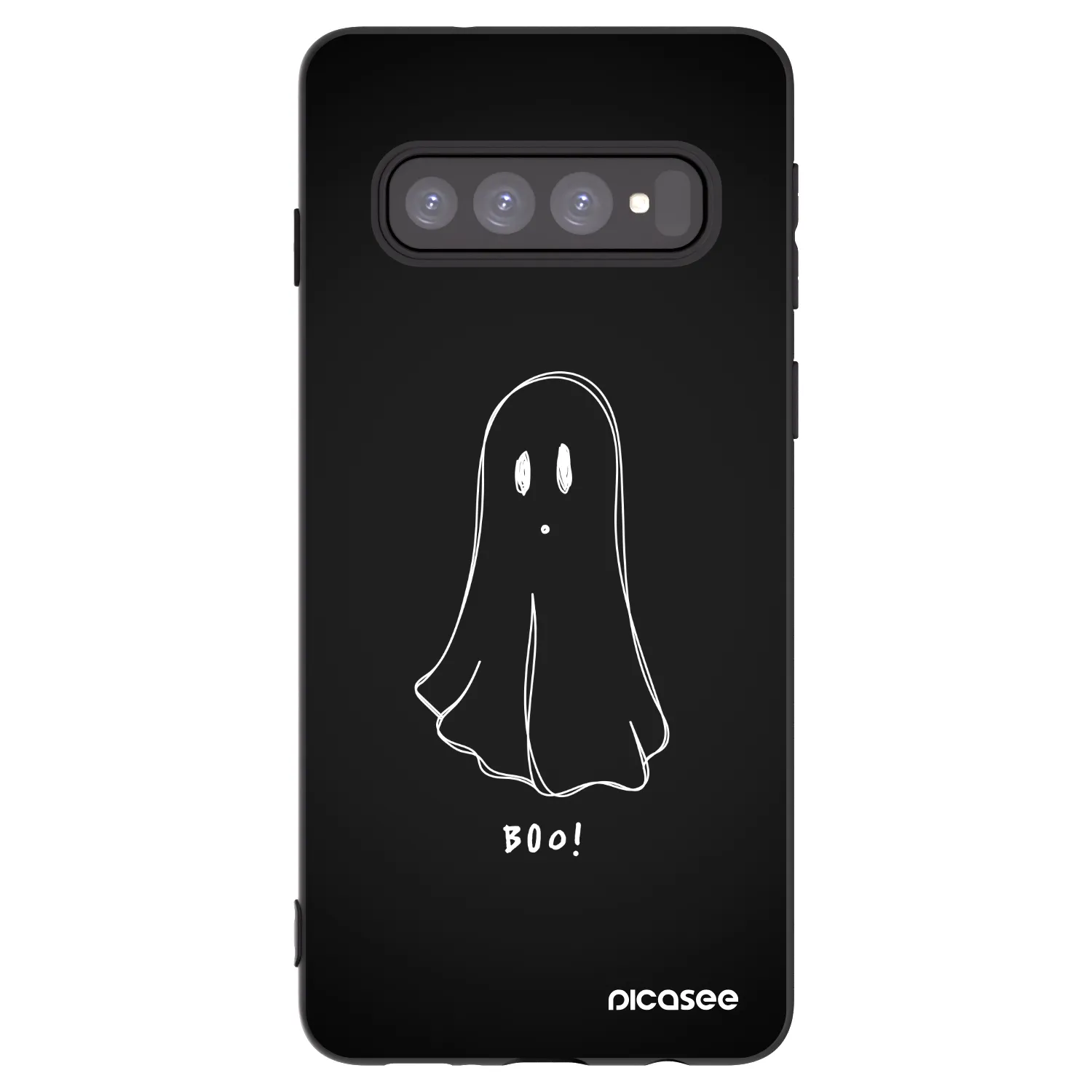 Picasee fekete szilikon tok az alábbi mobiltelefonokra Samsung Galaxy S10 G973 - Ghost 2