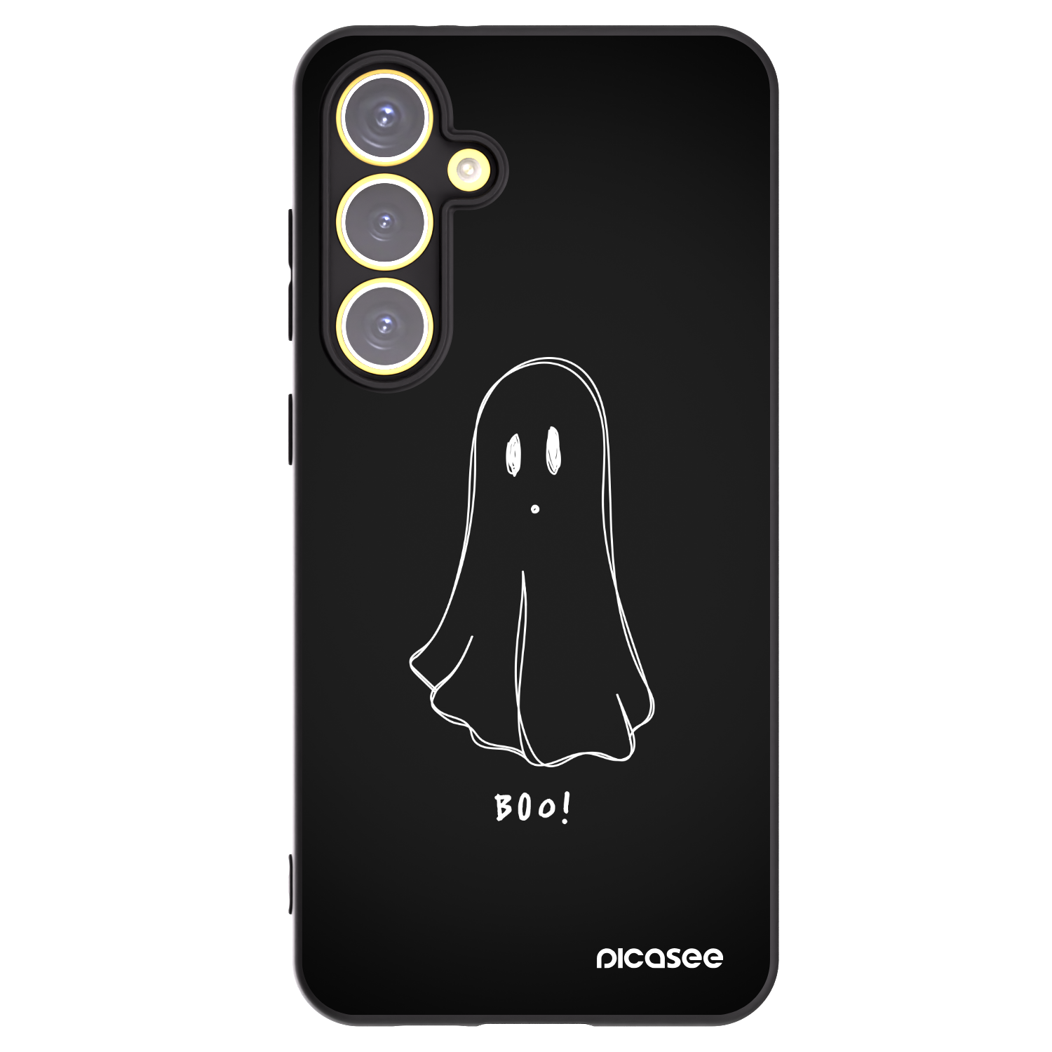 Picasee fekete szilikon tok az alábbi mobiltelefonokra Samsung Galaxy S24 FE S721B - Ghost 2