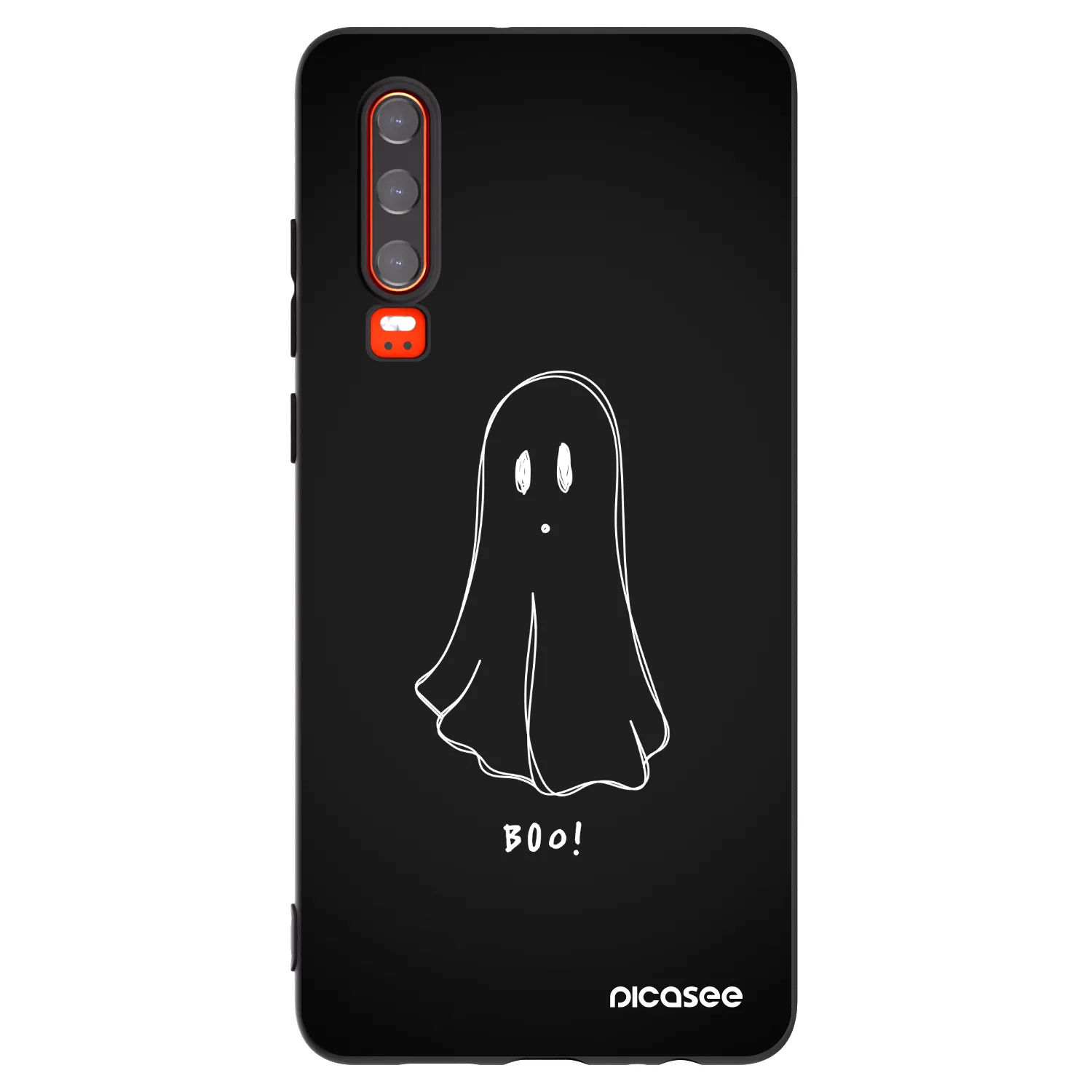 Picasee fekete szilikon tok az alábbi mobiltelefonokra Huawei P30 - Ghost 2