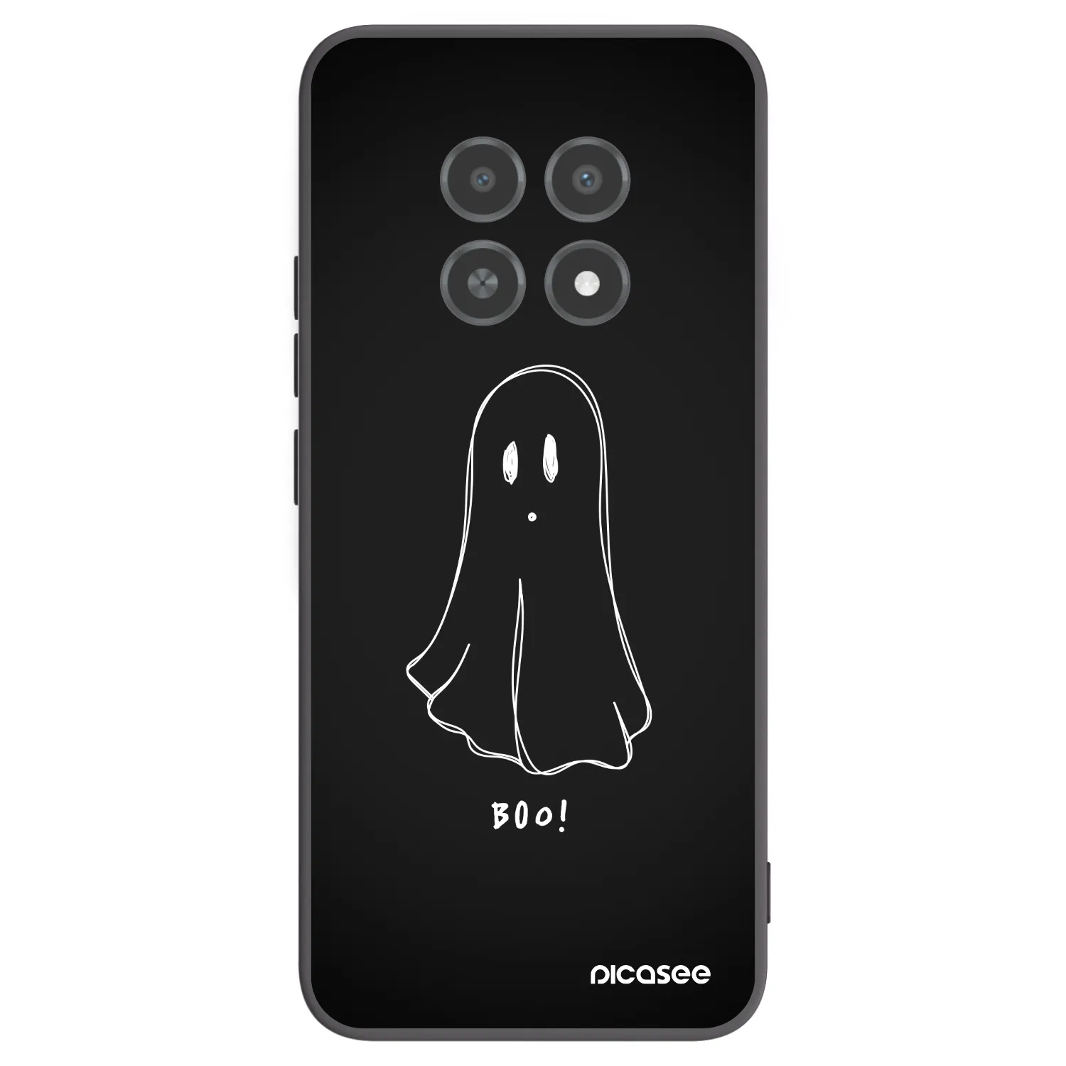 Picasee fekete szilikon tok az alábbi mobiltelefonokra Realme 12X - Ghost 2