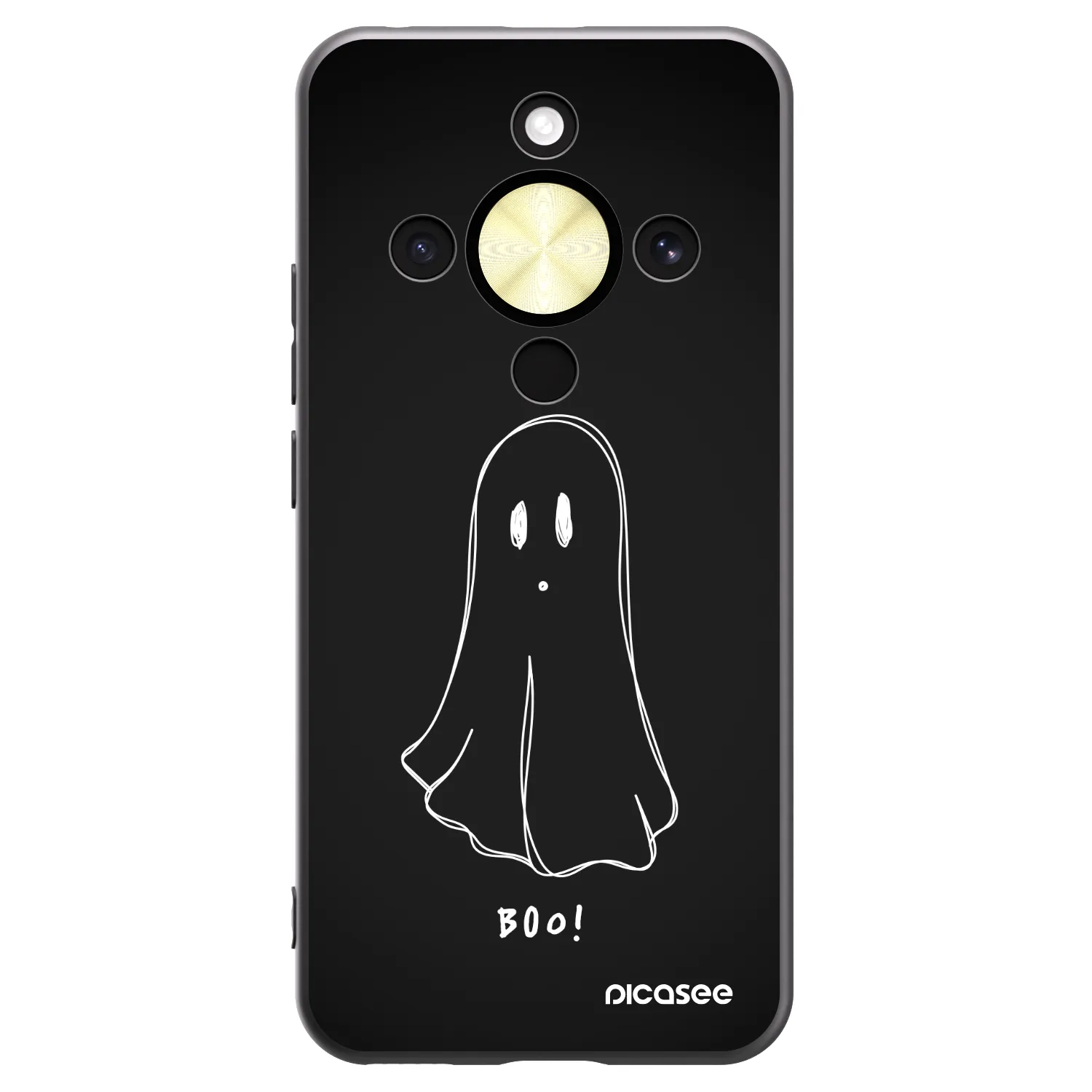 Picasee fekete szilikon tok az alábbi mobiltelefonokra Honor Magic8 Lite 5G - Ghost 2