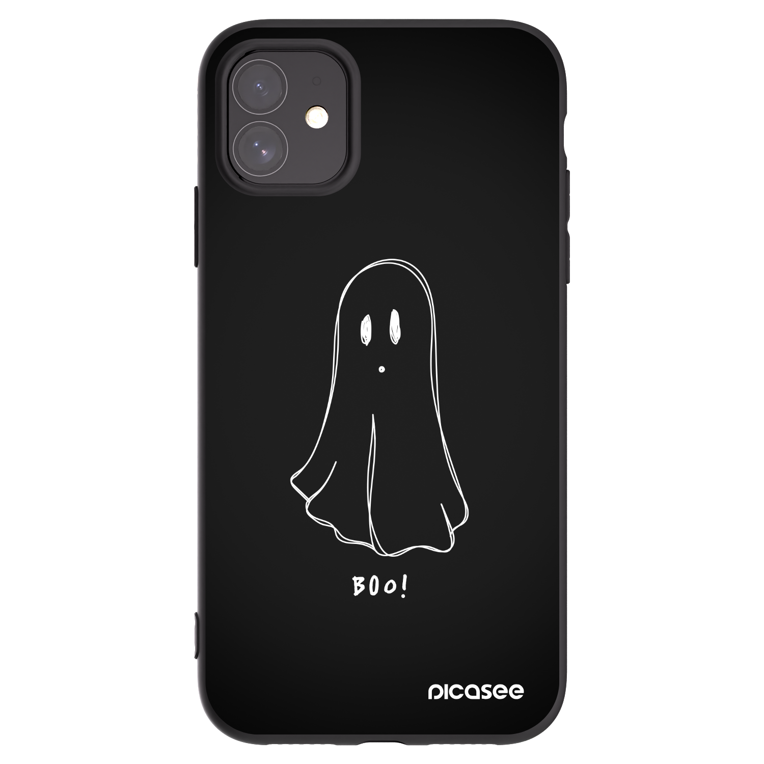 Picasee fekete szilikon tok az alábbi mobiltelefonokra Apple iPhone 11 - Ghost 2