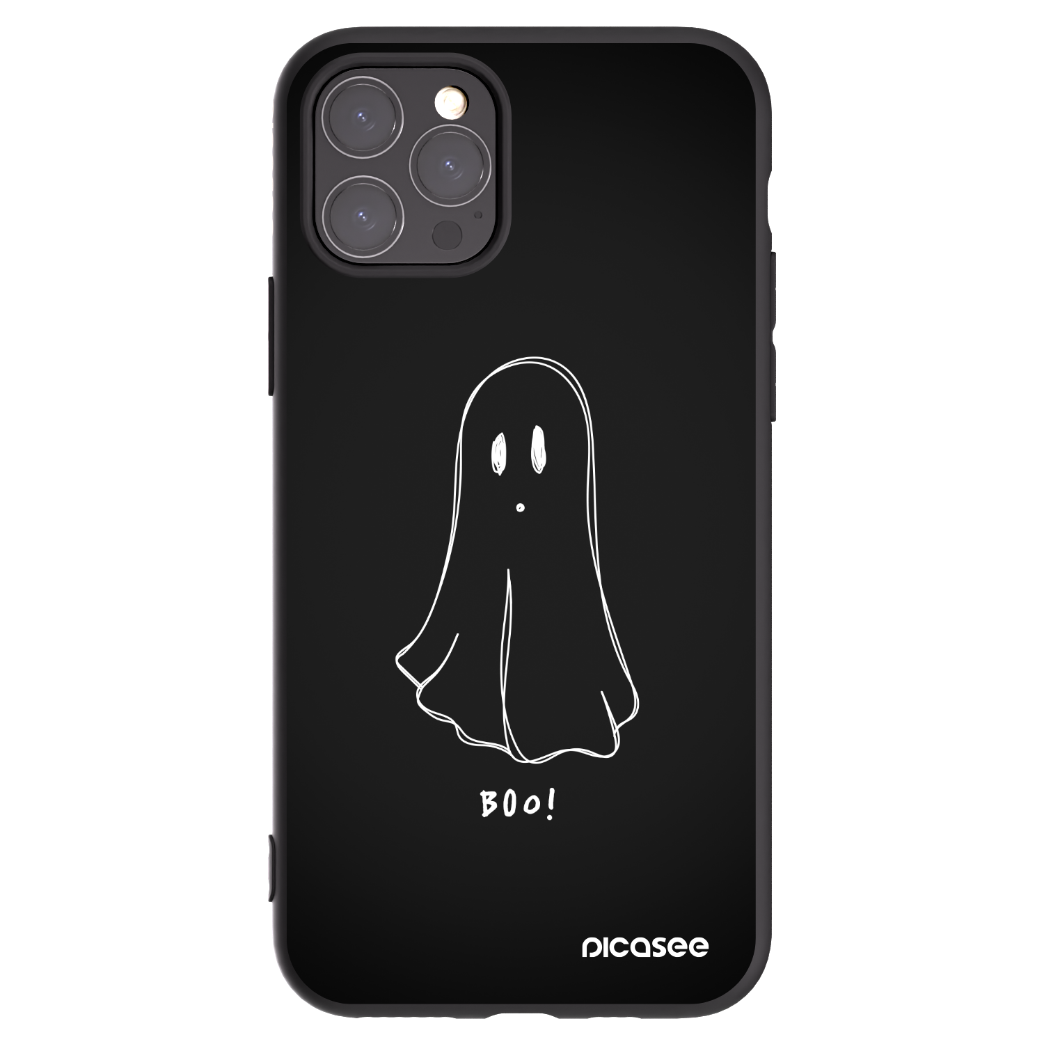 Picasee fekete szilikon tok az alábbi mobiltelefonokra Apple iPhone 11 Pro - Ghost 2
