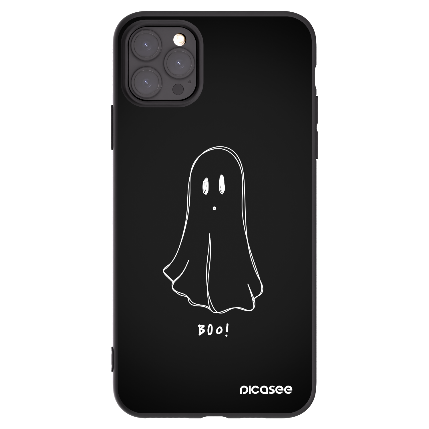 Picasee fekete szilikon tok az alábbi mobiltelefonokra Apple iPhone 11 Pro Max - Ghost 2