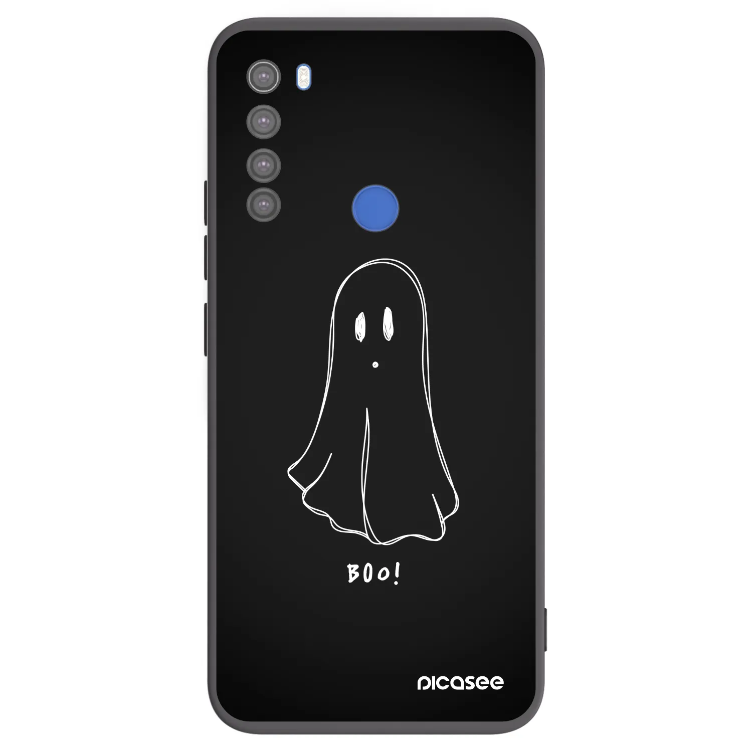 Picasee fekete szilikon tok az alábbi mobiltelefonokra Xiaomi Redmi Note 8T - Ghost 2