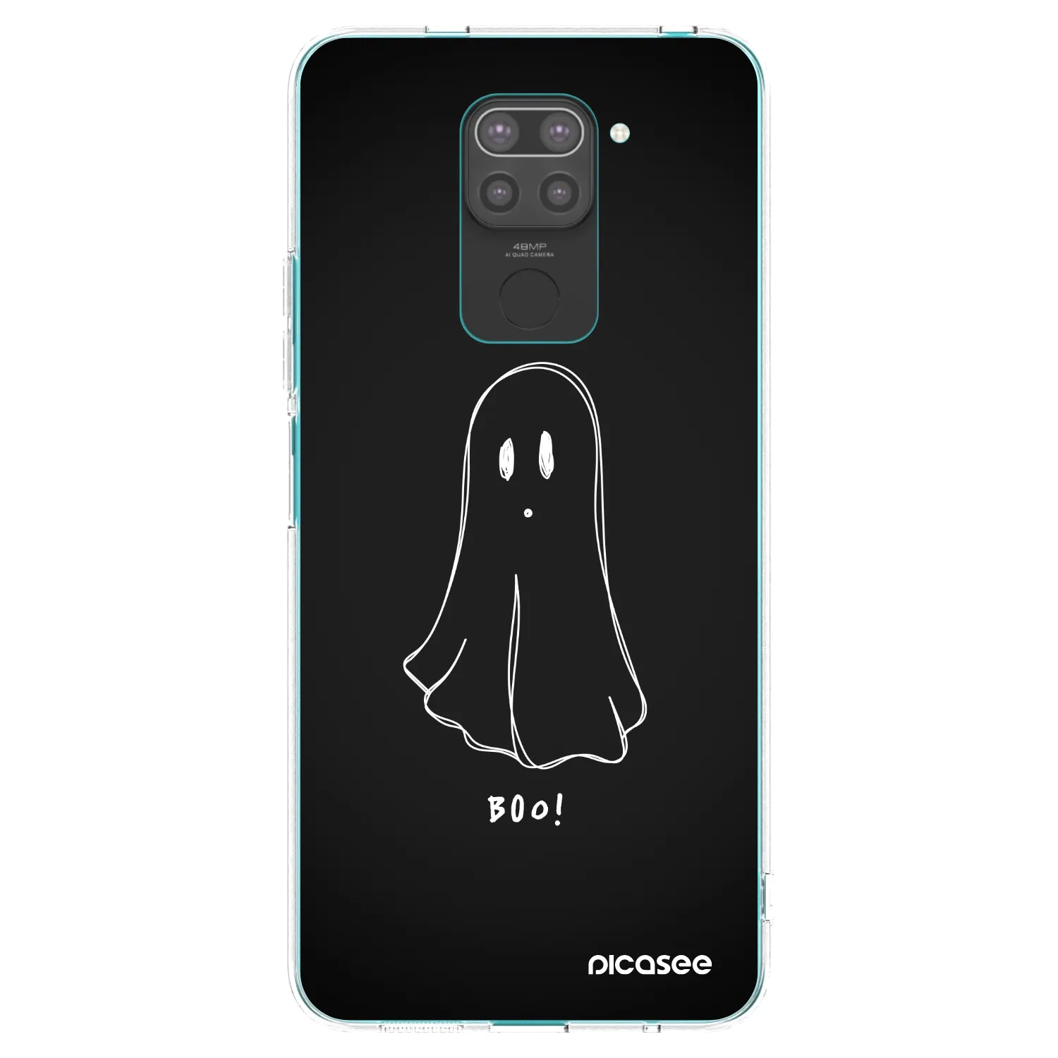 Picasee fekete szilikon tok az alábbi mobiltelefonokra Xiaomi Redmi Note 9 - Ghost 2