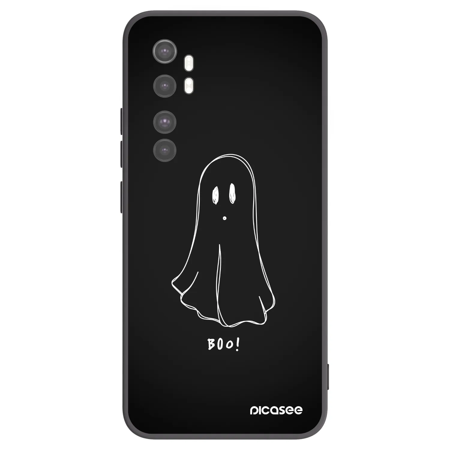 Picasee fekete szilikon tok az alábbi mobiltelefonokra Xiaomi Mi Note 10 Lite - Ghost 2