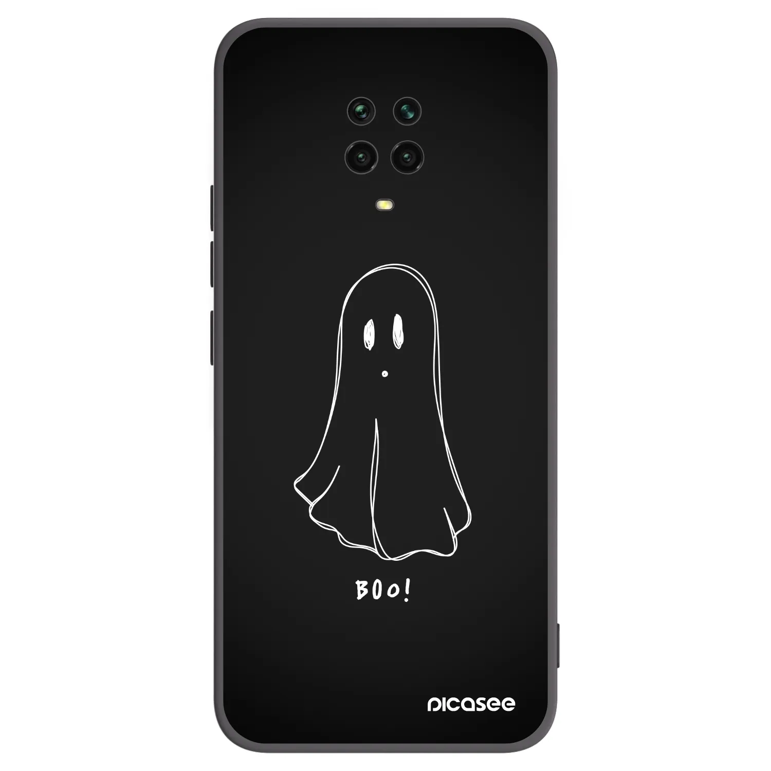Picasee fekete szilikon tok az alábbi mobiltelefonokra Xiaomi Redmi Note 9S - Ghost 2