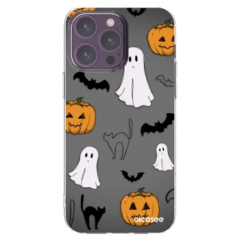 Picasee átlátszó szilikon tok az alábbi mobiltelefonokra Apple iPhone 14 Pro Max - Spooky crew