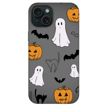 Szilikon tok erre a típusra Apple iPhone 15 - Spooky crew