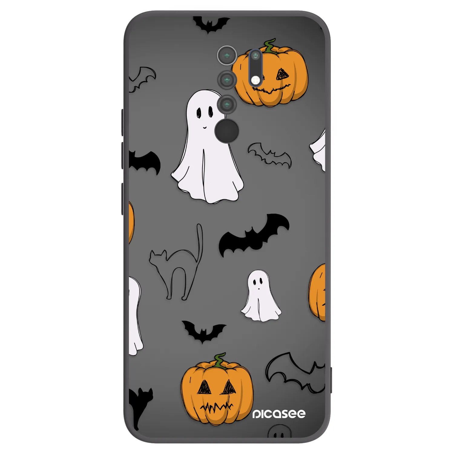 Picasee fekete szilikon tok az alábbi mobiltelefonokra Xiaomi Redmi 9 - Spooky crew