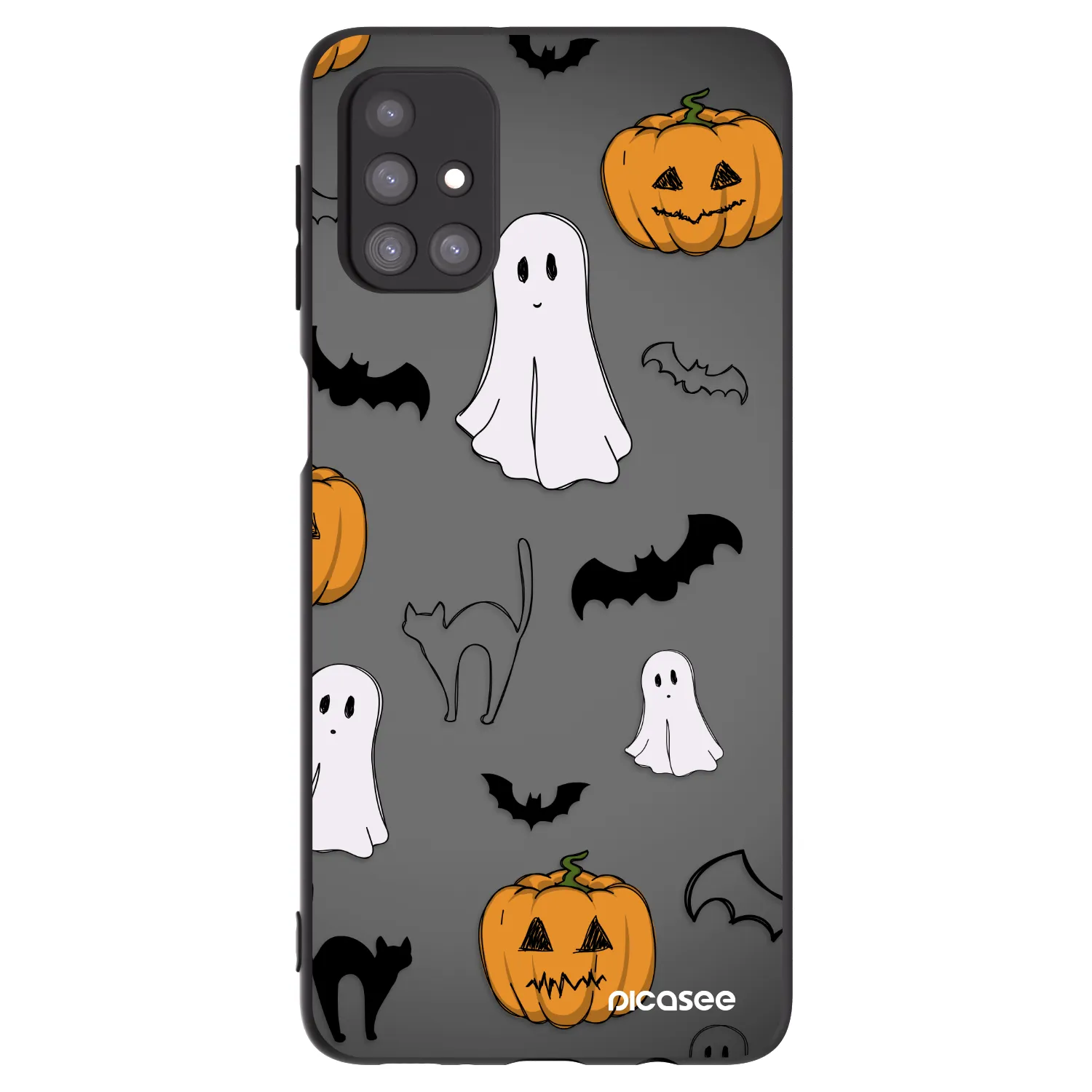 Picasee fekete szilikon tok az alábbi mobiltelefonokra Samsung Galaxy M31s - Spooky crew