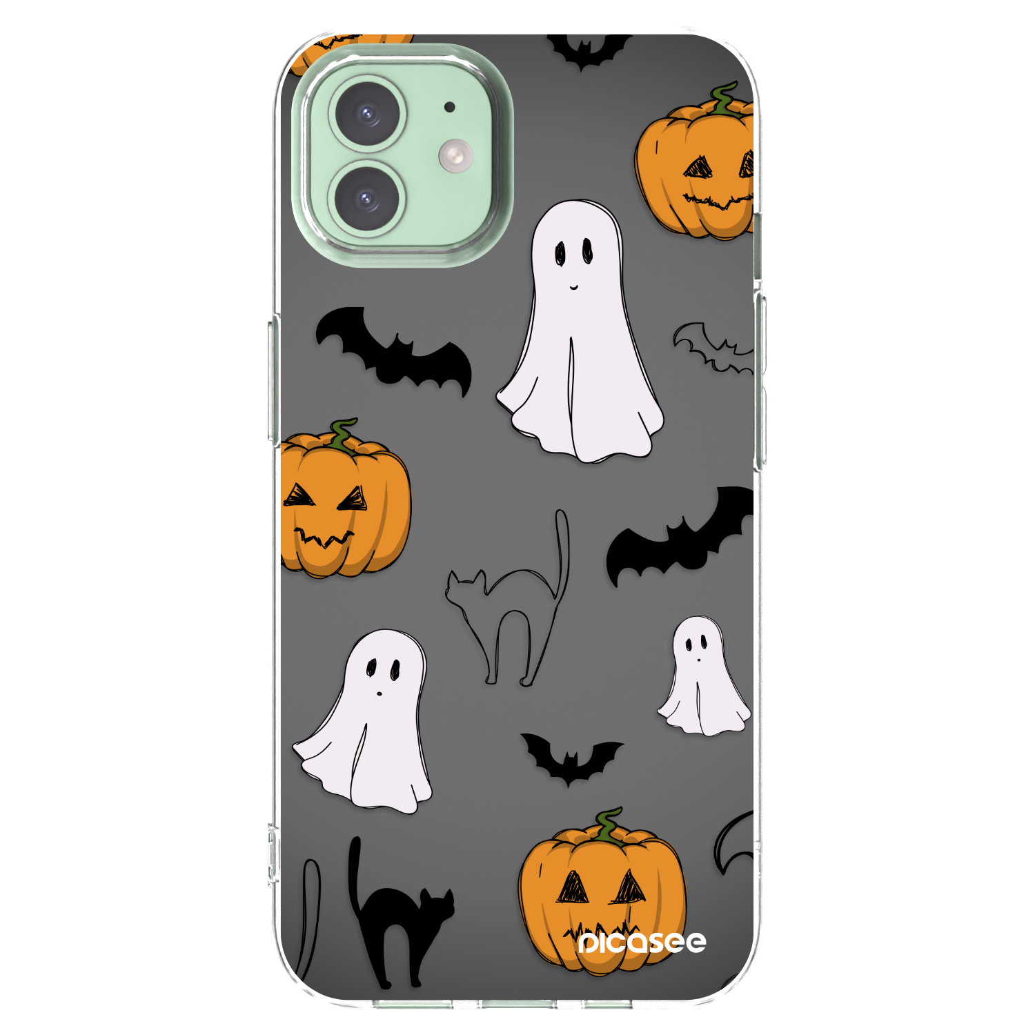 Picasee átlátszó szilikon tok az alábbi mobiltelefonokra Apple iPhone 12 - Spooky crew