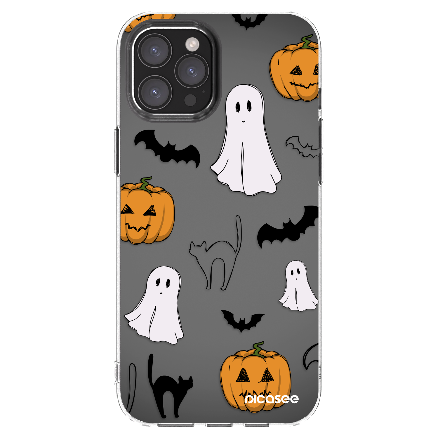 Picasee átlátszó szilikon tok az alábbi mobiltelefonokra Apple iPhone 12 Pro Max - Spooky crew