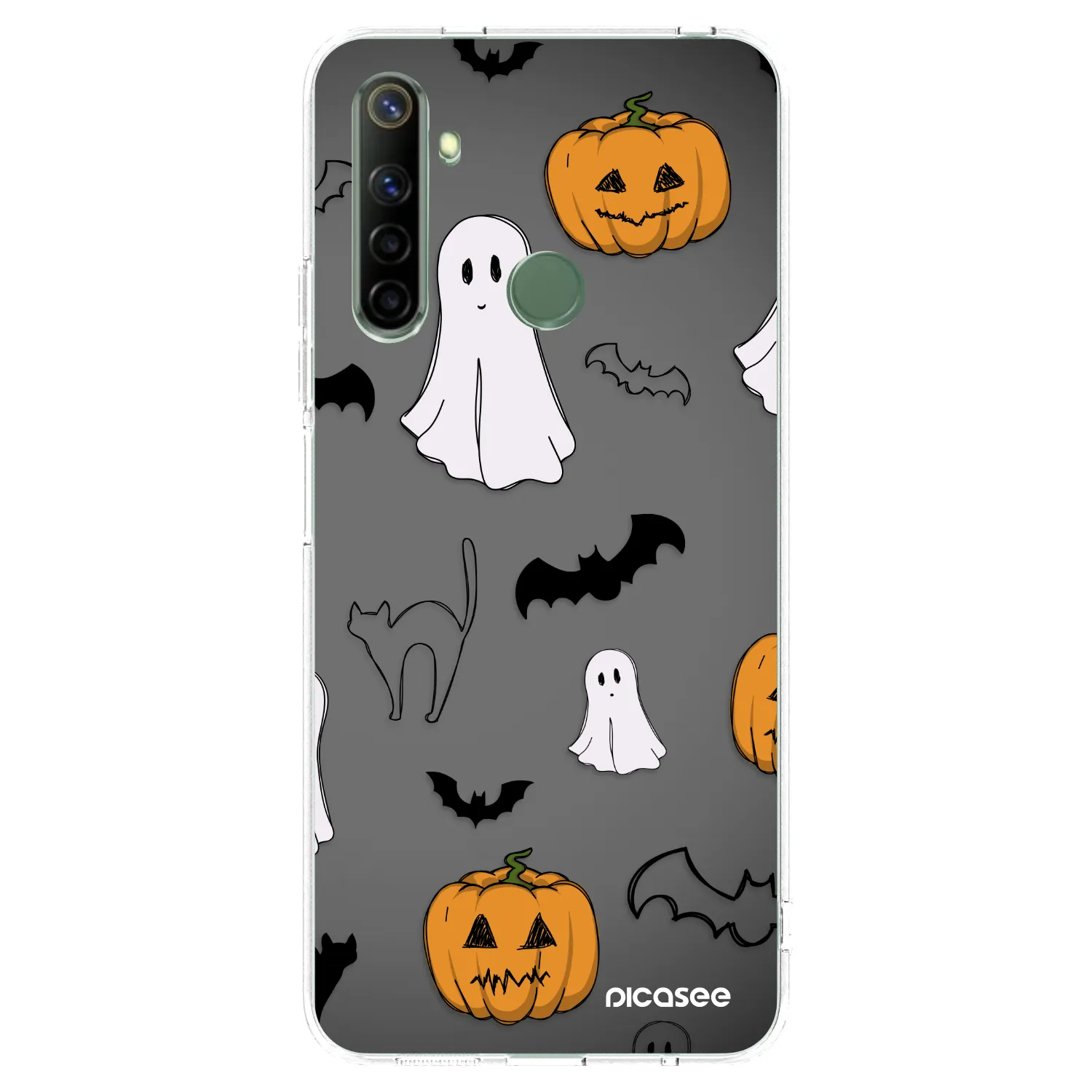 Picasee átlátszó szilikon tok az alábbi mobiltelefonokra Realme 6i - Spooky crew