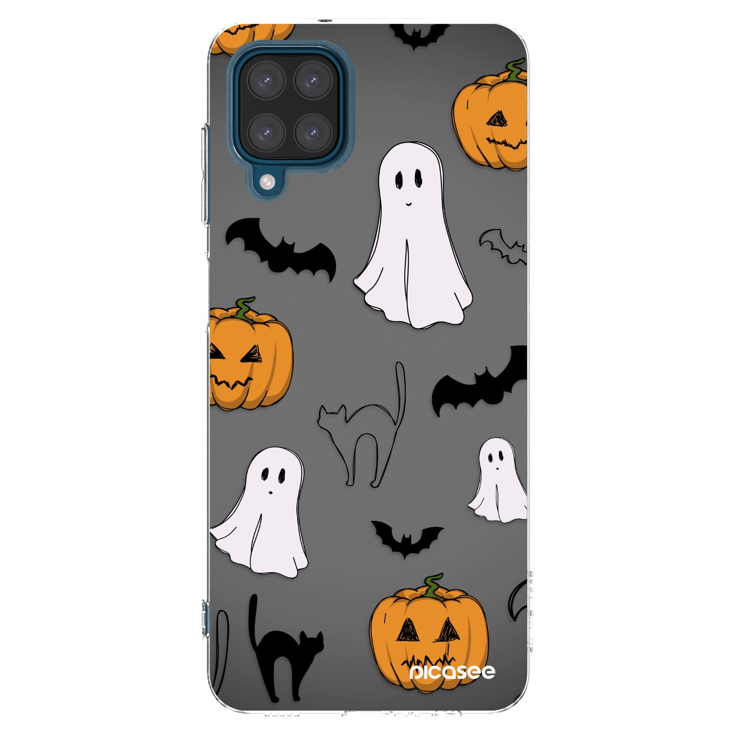 Picasee átlátszó szilikon tok az alábbi mobiltelefonokra Samsung Galaxy A12 A125F - Spooky crew