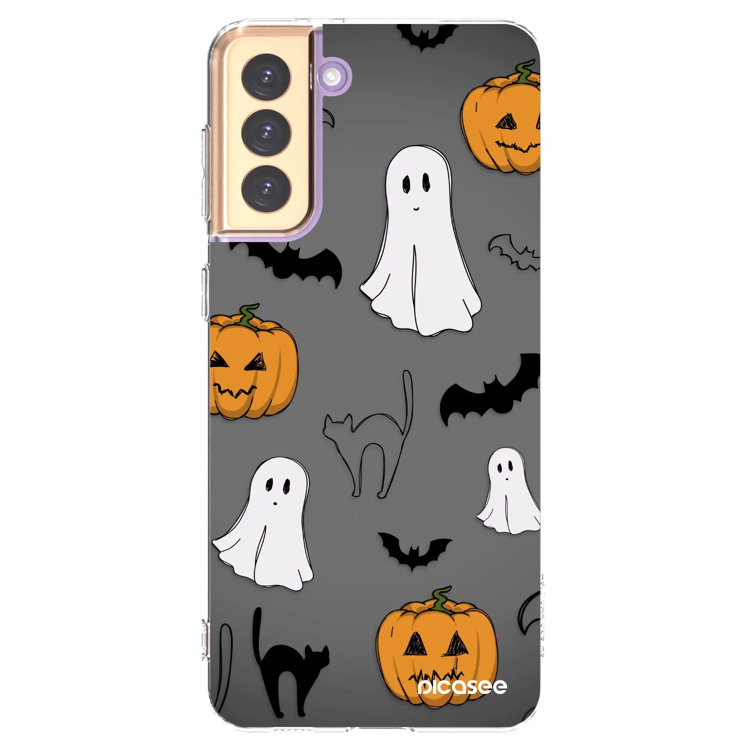 Picasee átlátszó szilikon tok az alábbi mobiltelefonokra Samsung Galaxy S21+ 5G G996F - Spooky crew