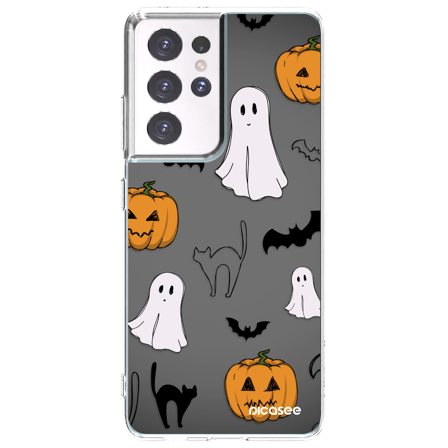 Picasee átlátszó szilikon tok az alábbi mobiltelefonokra Samsung Galaxy S21 Ultra 5G G998B - Spooky crew