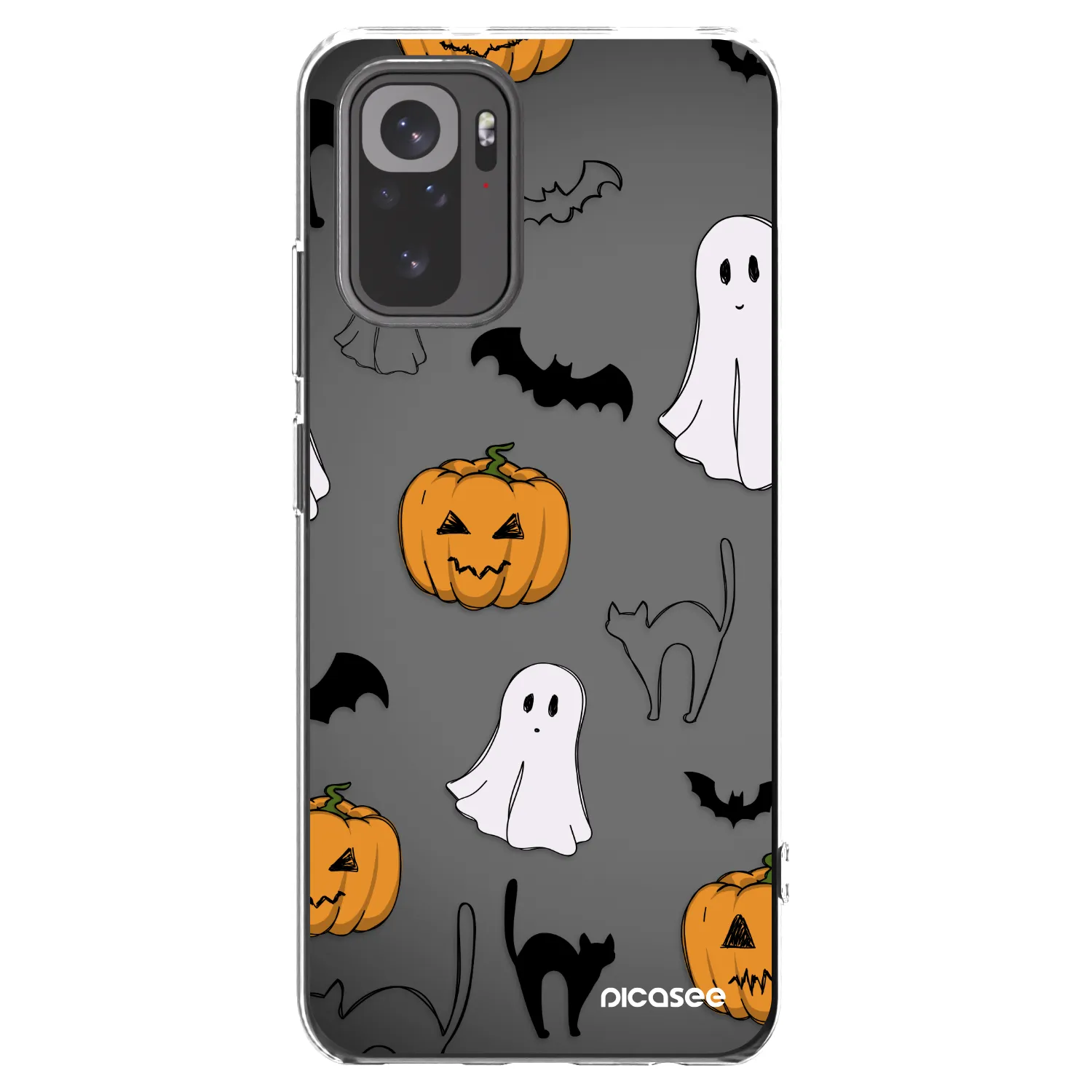 Picasee átlátszó szilikon tok az alábbi mobiltelefonokra Xiaomi Redmi Note 10 - Spooky crew