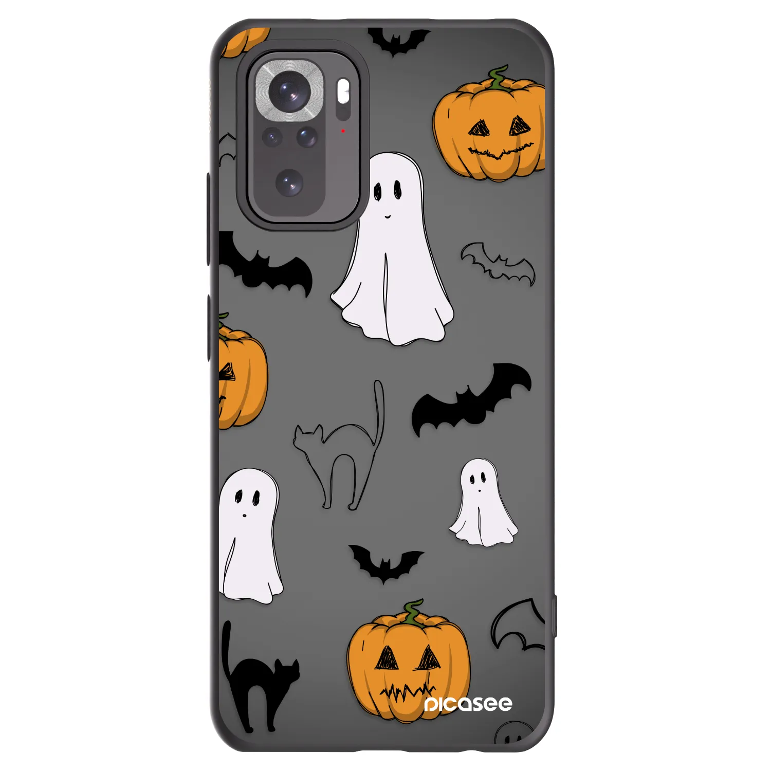 Picasee fekete szilikon tok az alábbi mobiltelefonokra Xiaomi Redmi Note 10 - Spooky crew