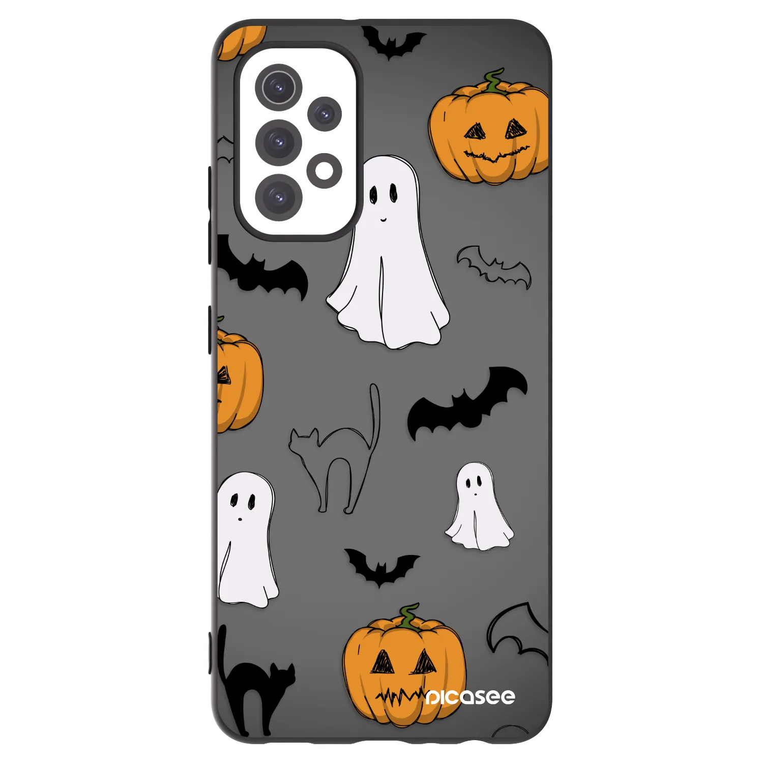 Picasee fekete szilikon tok az alábbi mobiltelefonokra Samsung Galaxy A32 5G A326B - Spooky crew