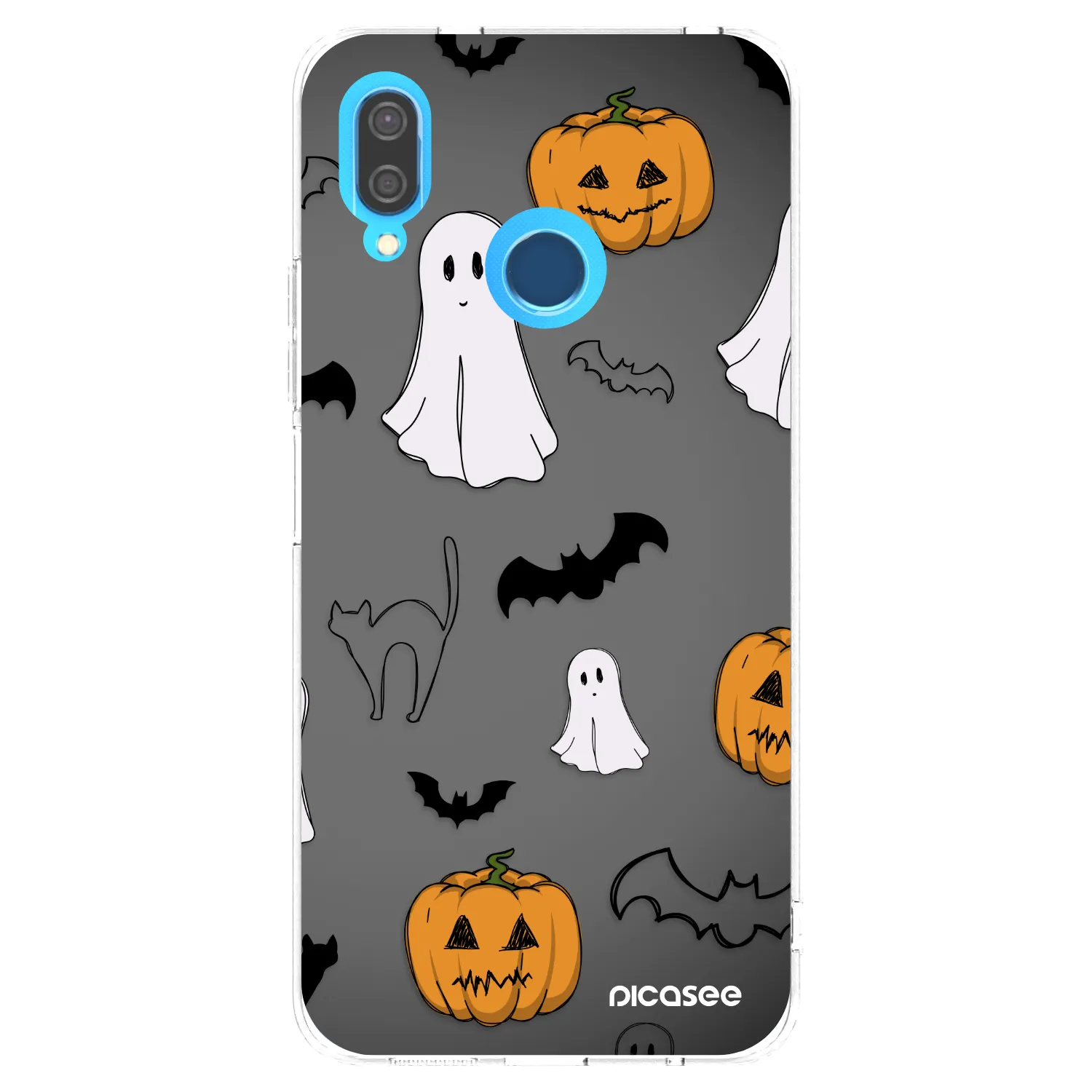 Picasee átlátszó szilikon tok az alábbi mobiltelefonokra Huawei P20 Lite - Spooky crew