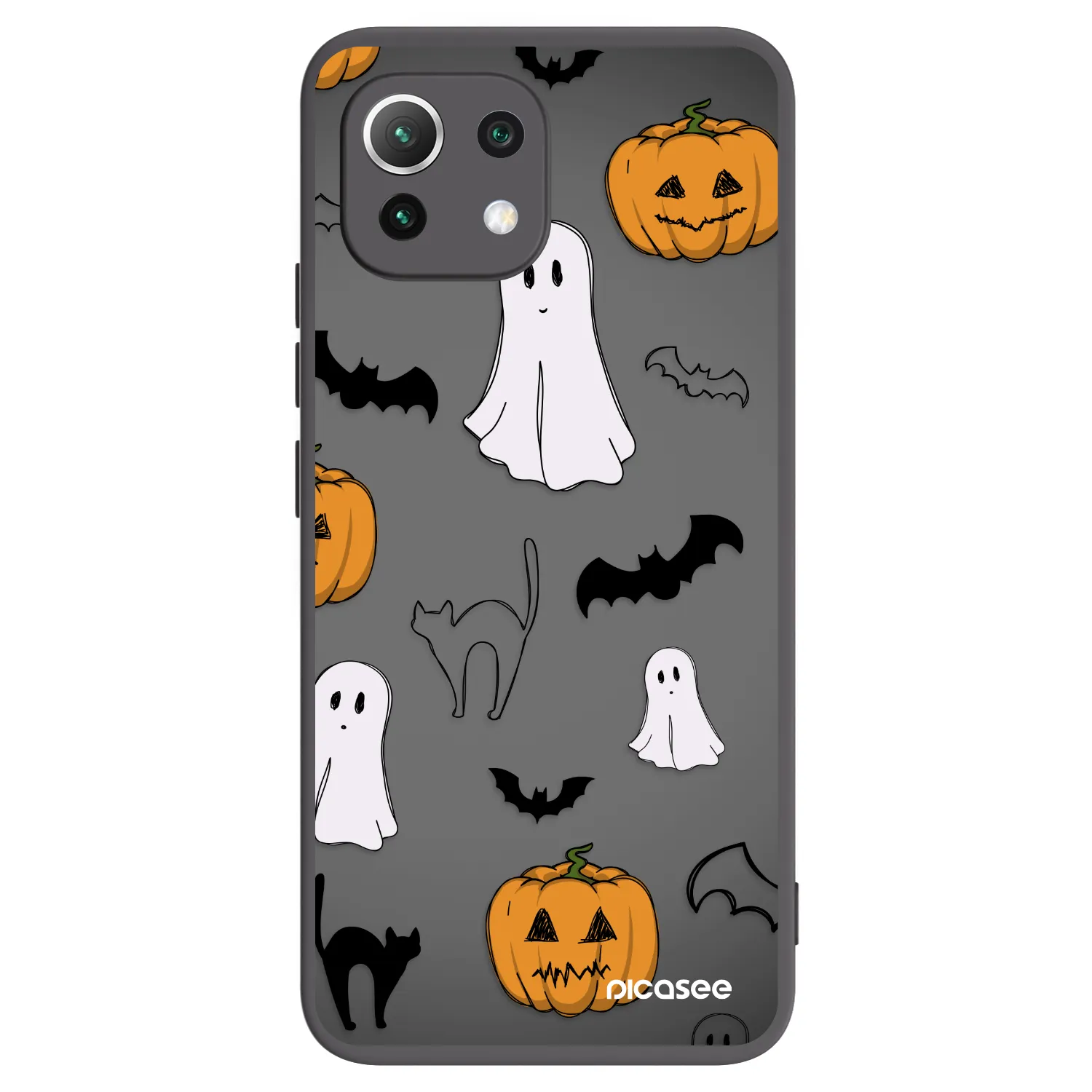 Picasee fekete szilikon tok az alábbi mobiltelefonokra Xiaomi Mi 11 Lite - Spooky crew