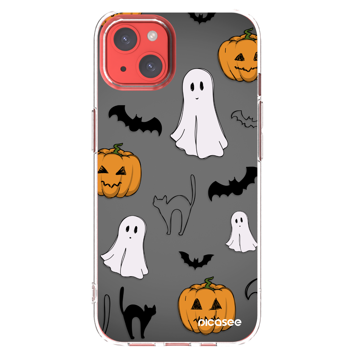 Picasee átlátszó szilikon tok az alábbi mobiltelefonokra Apple iPhone 13 - Spooky crew