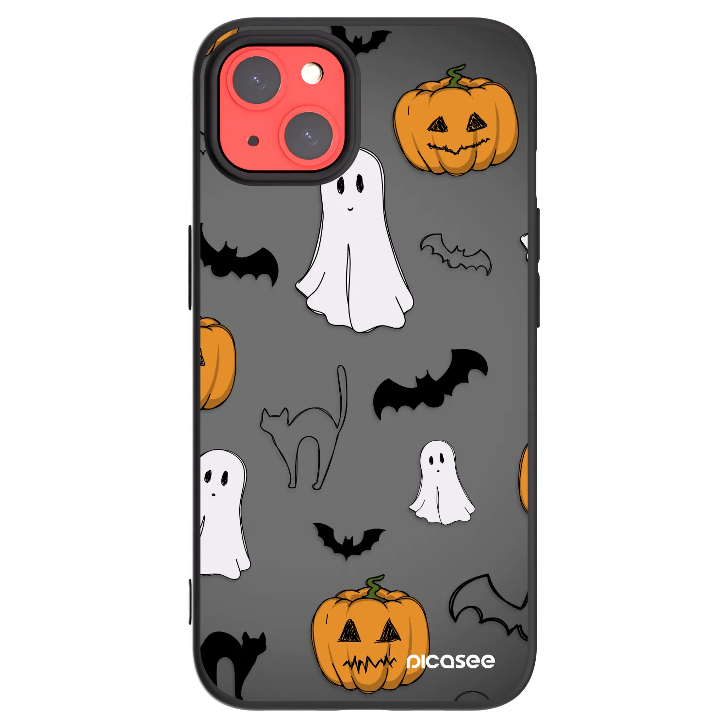 Picasee fekete szilikon tok az alábbi mobiltelefonokra Apple iPhone 13 - Spooky crew
