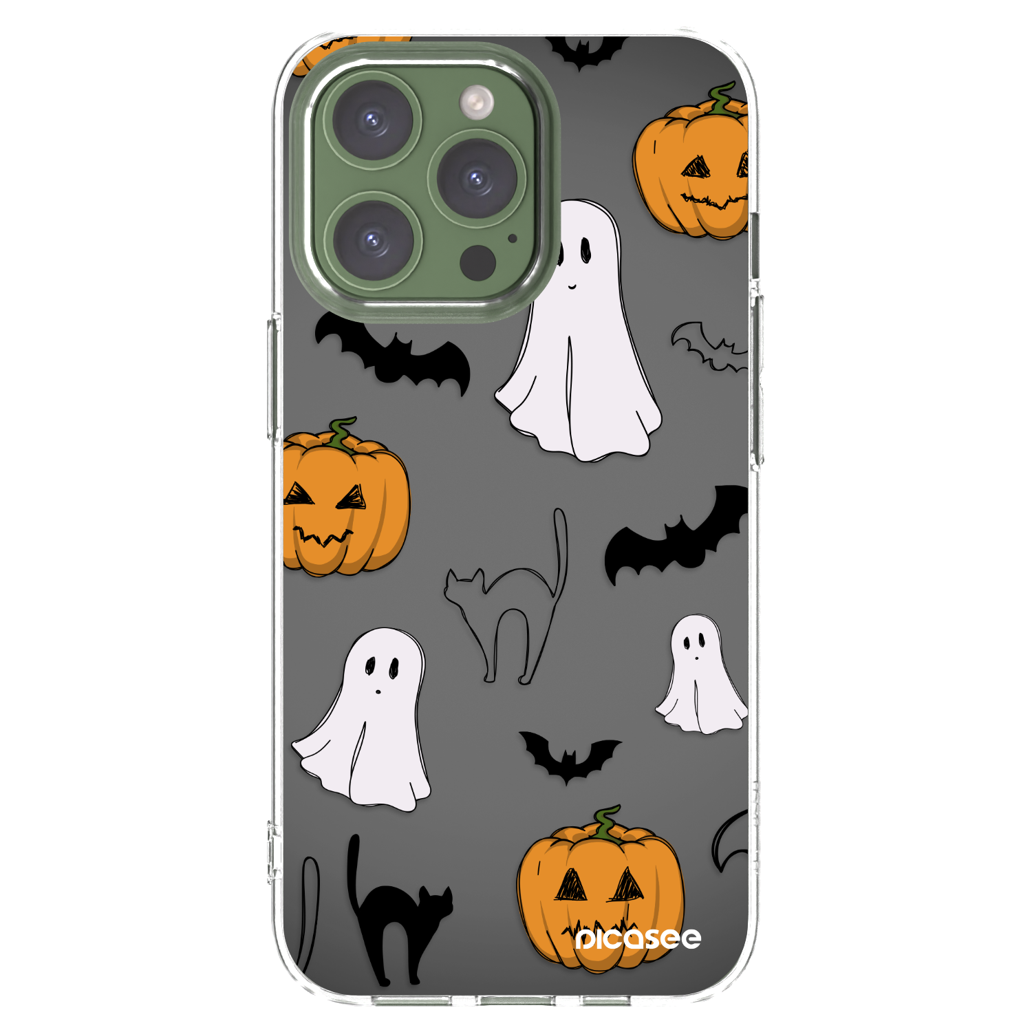 Picasee átlátszó szilikon tok az alábbi mobiltelefonokra Apple iPhone 13 Pro - Spooky crew