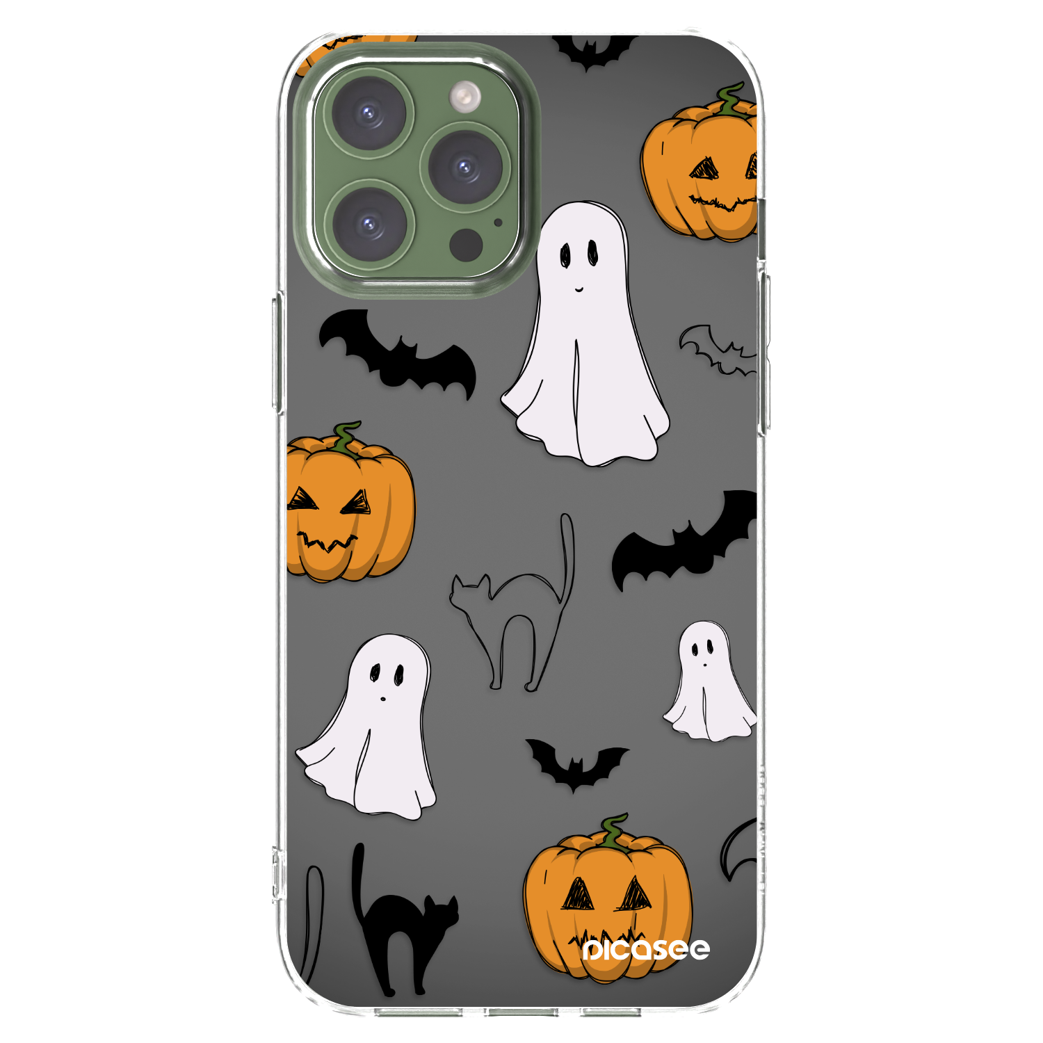 Picasee átlátszó szilikon tok az alábbi mobiltelefonokra Apple iPhone 13 Pro Max - Spooky crew