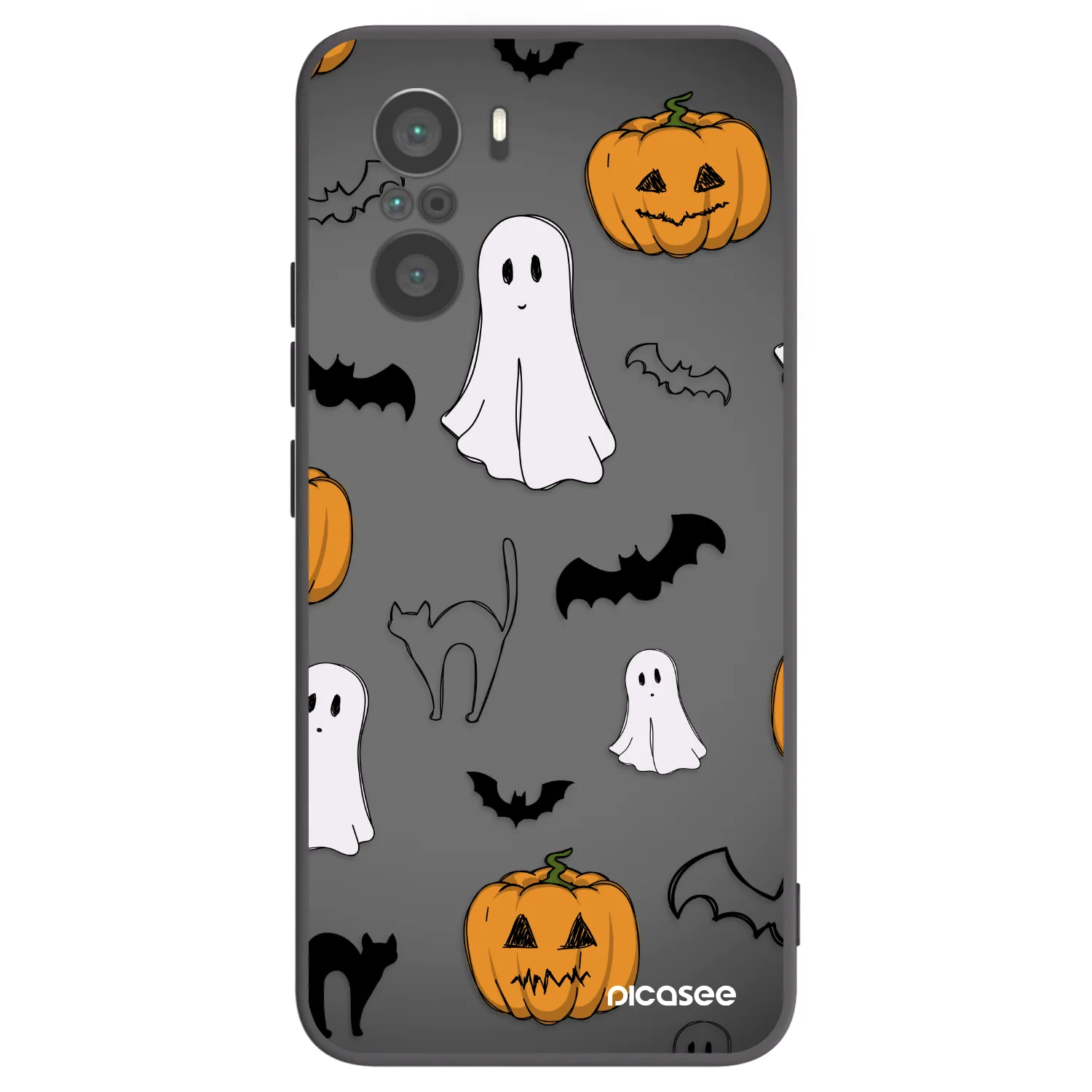 Picasee fekete szilikon tok az alábbi mobiltelefonokra Xiaomi Poco F3 - Spooky crew