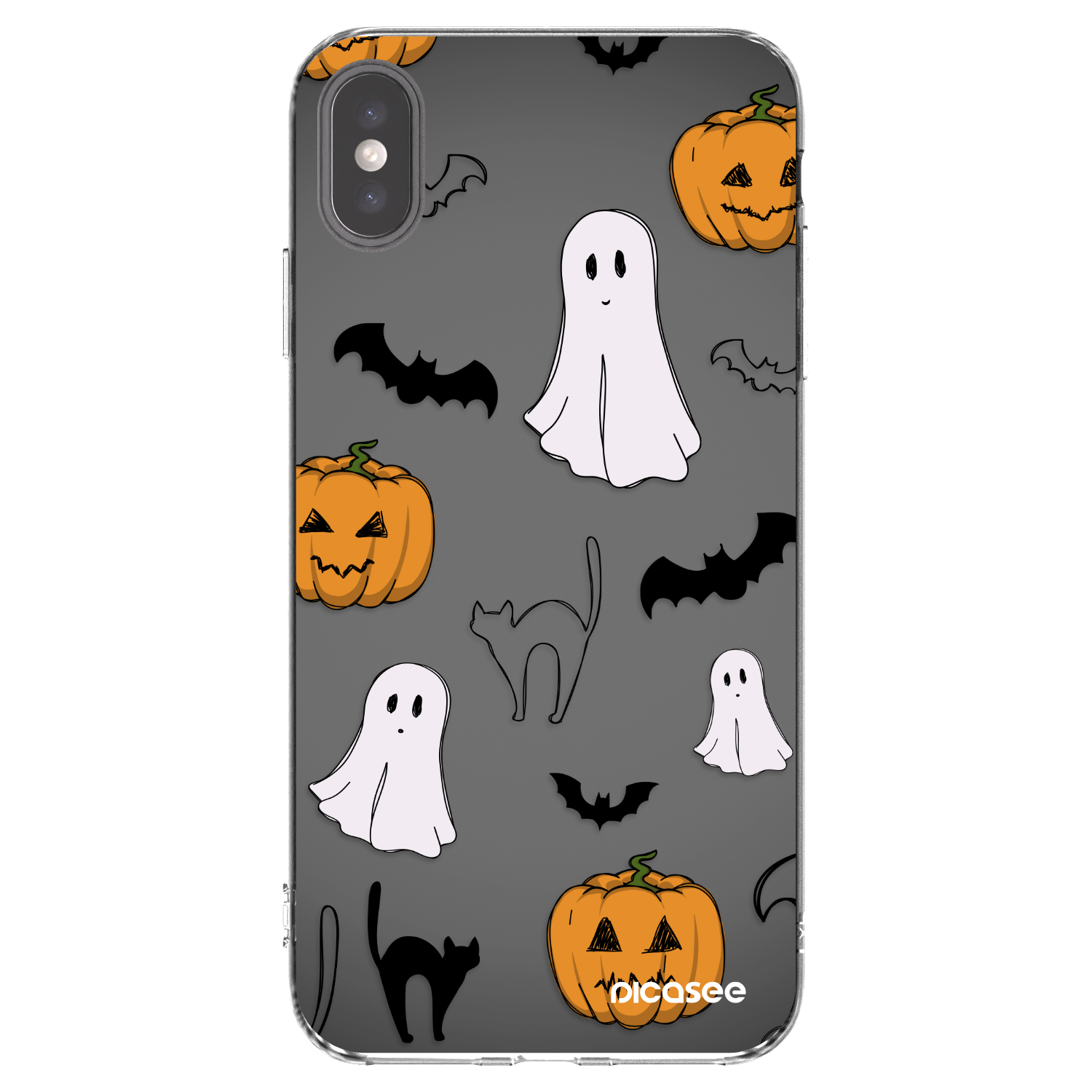Picasee átlátszó szilikon tok az alábbi mobiltelefonokra Apple iPhone XS Max - Spooky crew