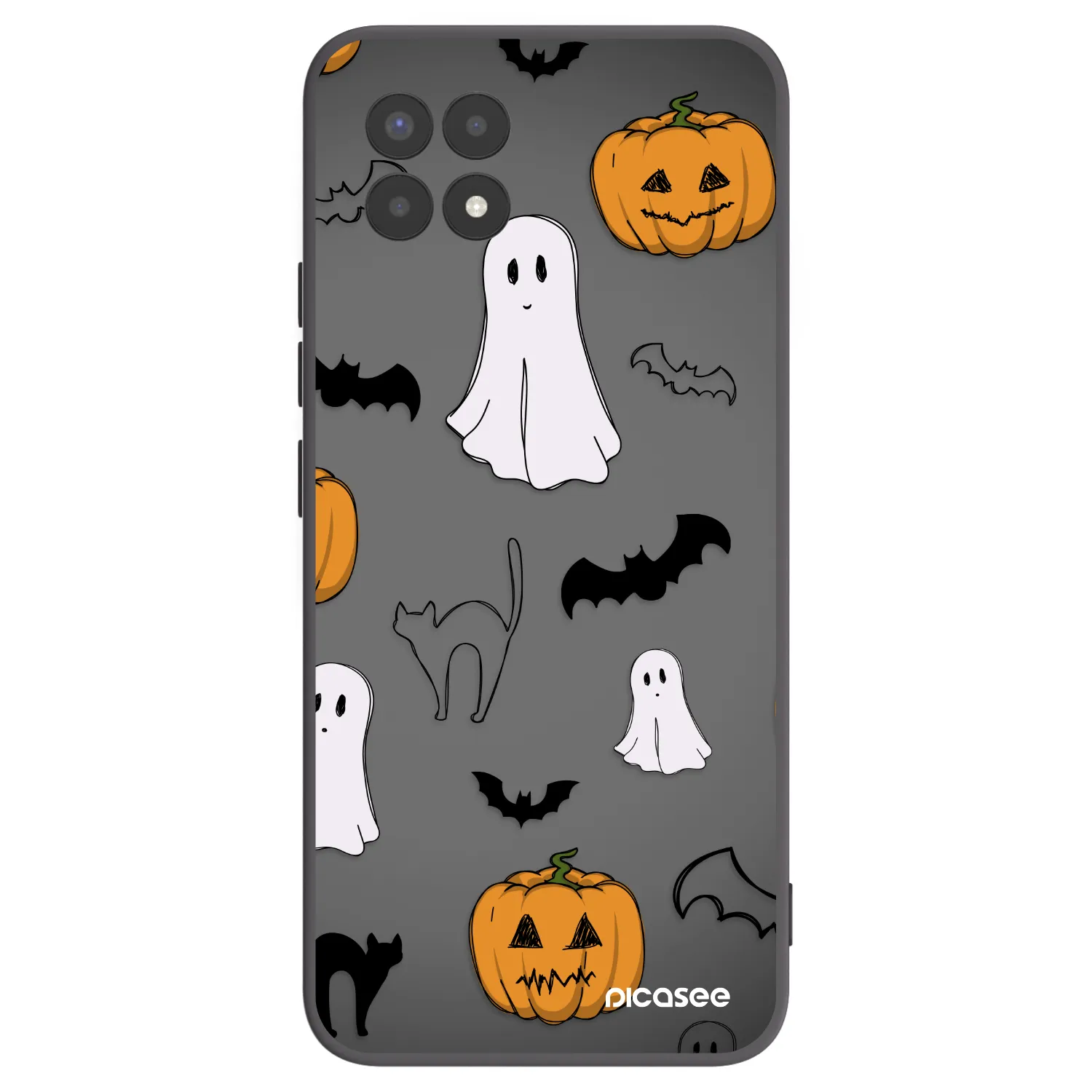 Picasee fekete szilikon tok az alábbi mobiltelefonokra Realme 8i - Spooky crew