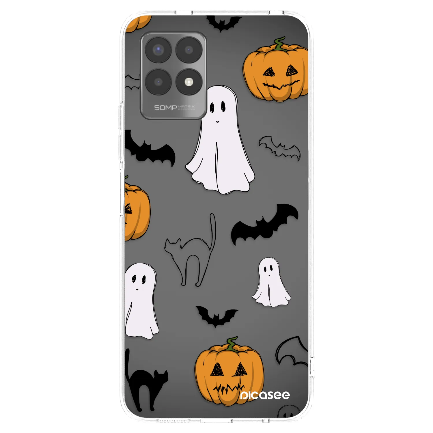 Picasee átlátszó szilikon tok az alábbi mobiltelefonokra Realme 8i - Spooky crew