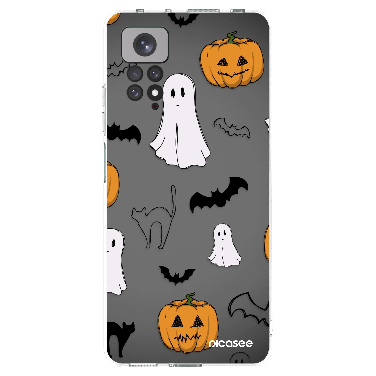 Picasee átlátszó szilikon tok az alábbi mobiltelefonokra Xiaomi Redmi Note 11 - Spooky crew