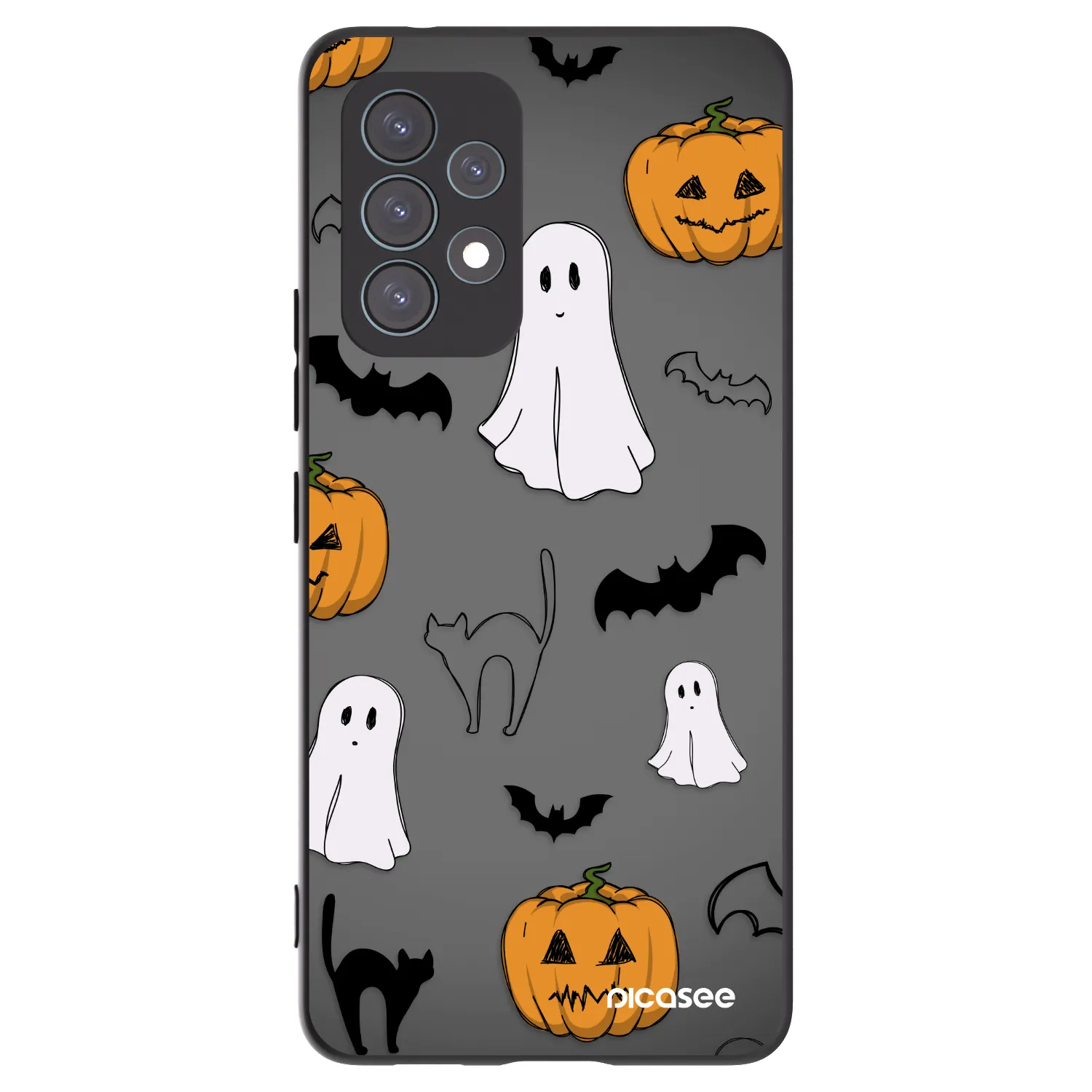 Picasee fekete szilikon tok az alábbi mobiltelefonokra Samsung Galaxy A53 5G A536 - Spooky crew