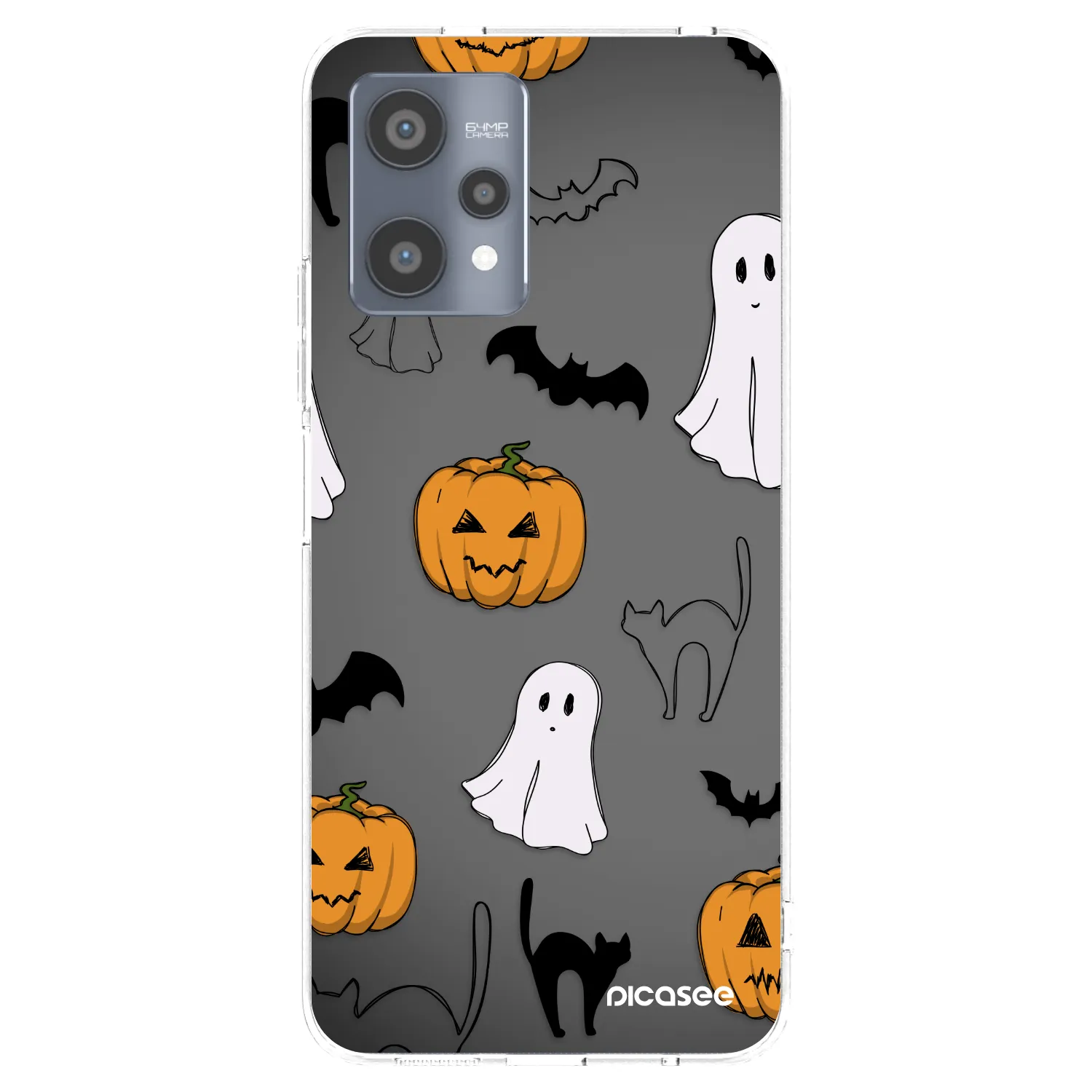 Picasee átlátszó szilikon tok az alábbi mobiltelefonokra Realme 9 Pro 5G - Spooky crew