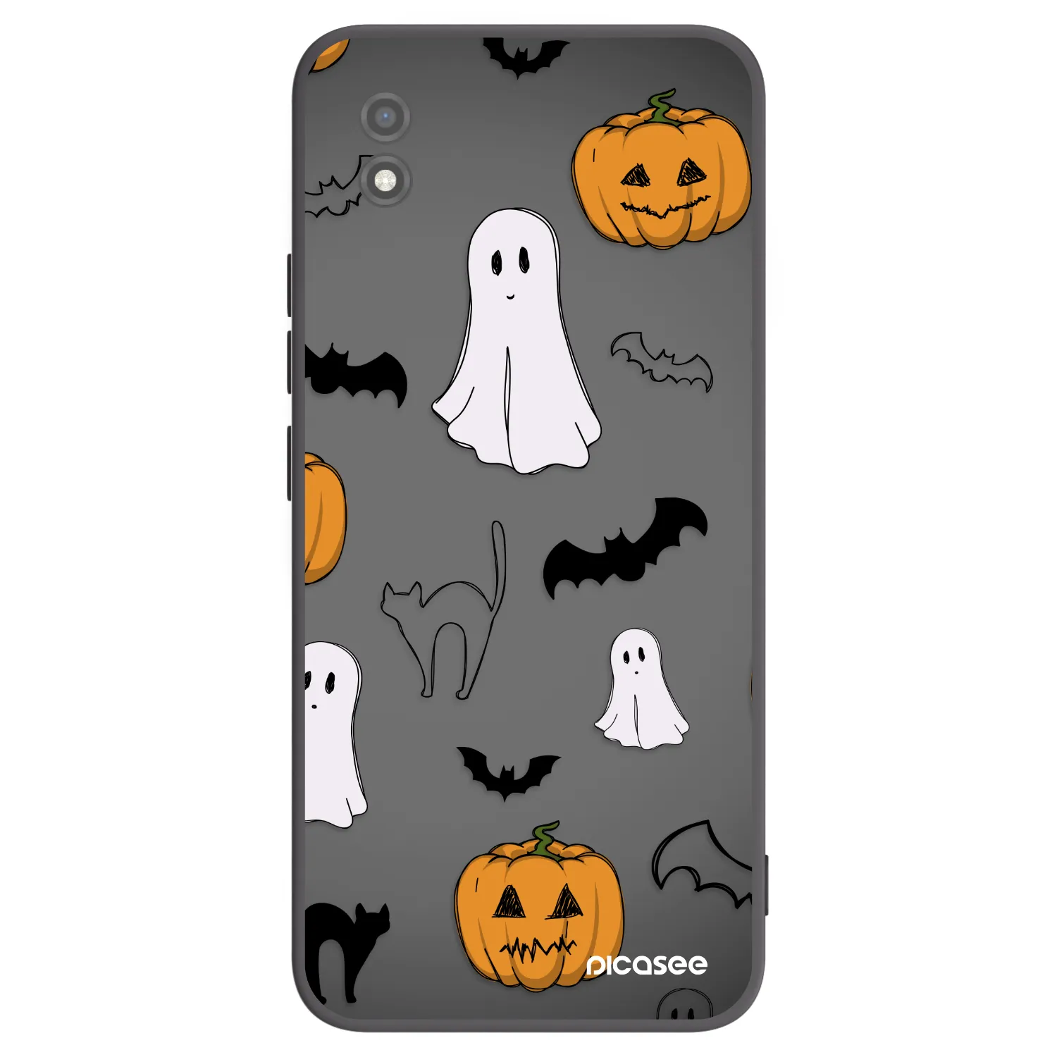 Picasee fekete szilikon tok az alábbi mobiltelefonokra Realme C11 (2021) - Spooky crew
