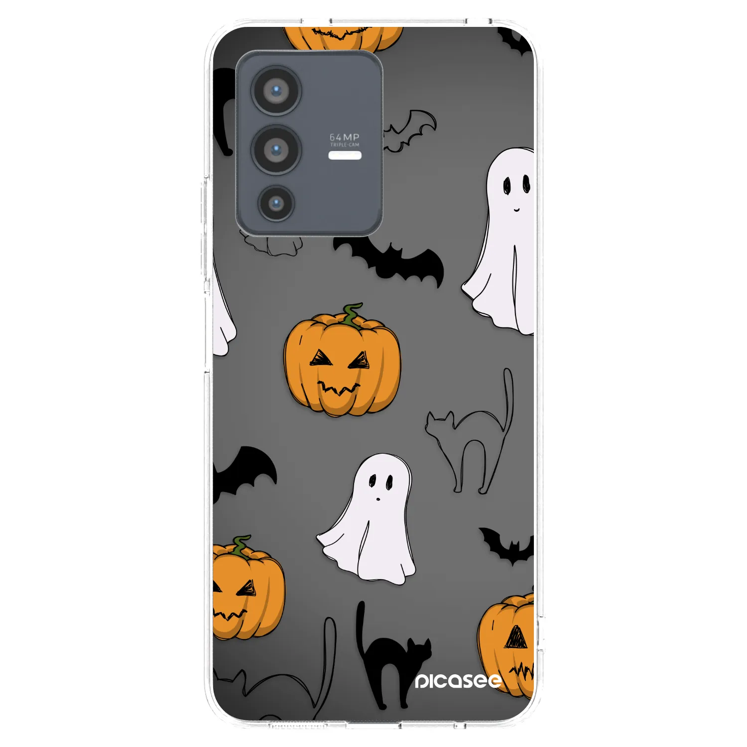 Picasee átlátszó szilikon tok az alábbi mobiltelefonokra Vivo V23 5G - Spooky crew